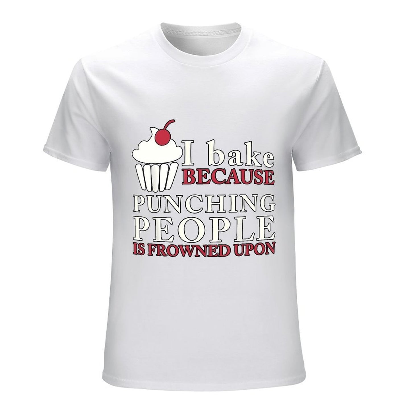 Inkmay Casual Cotton T-shirt Baking Is My Stress Relief Method Unisex T-shirtHeavyweight Fade-Resistant T-Shirt
