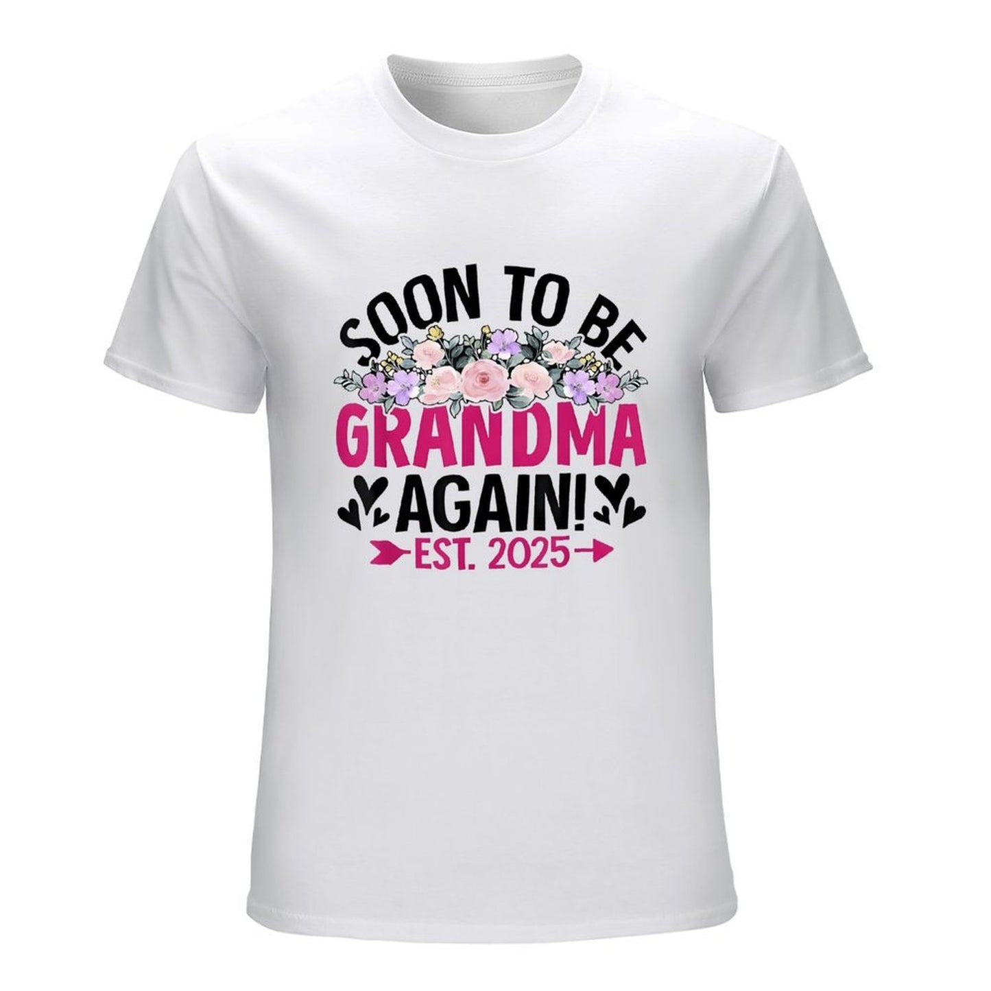 Inkmay Casual Cotton T-shirt Soon To Be Grandma Again Est Unisex T-shirtBatch-Printed Printed T-Shirt