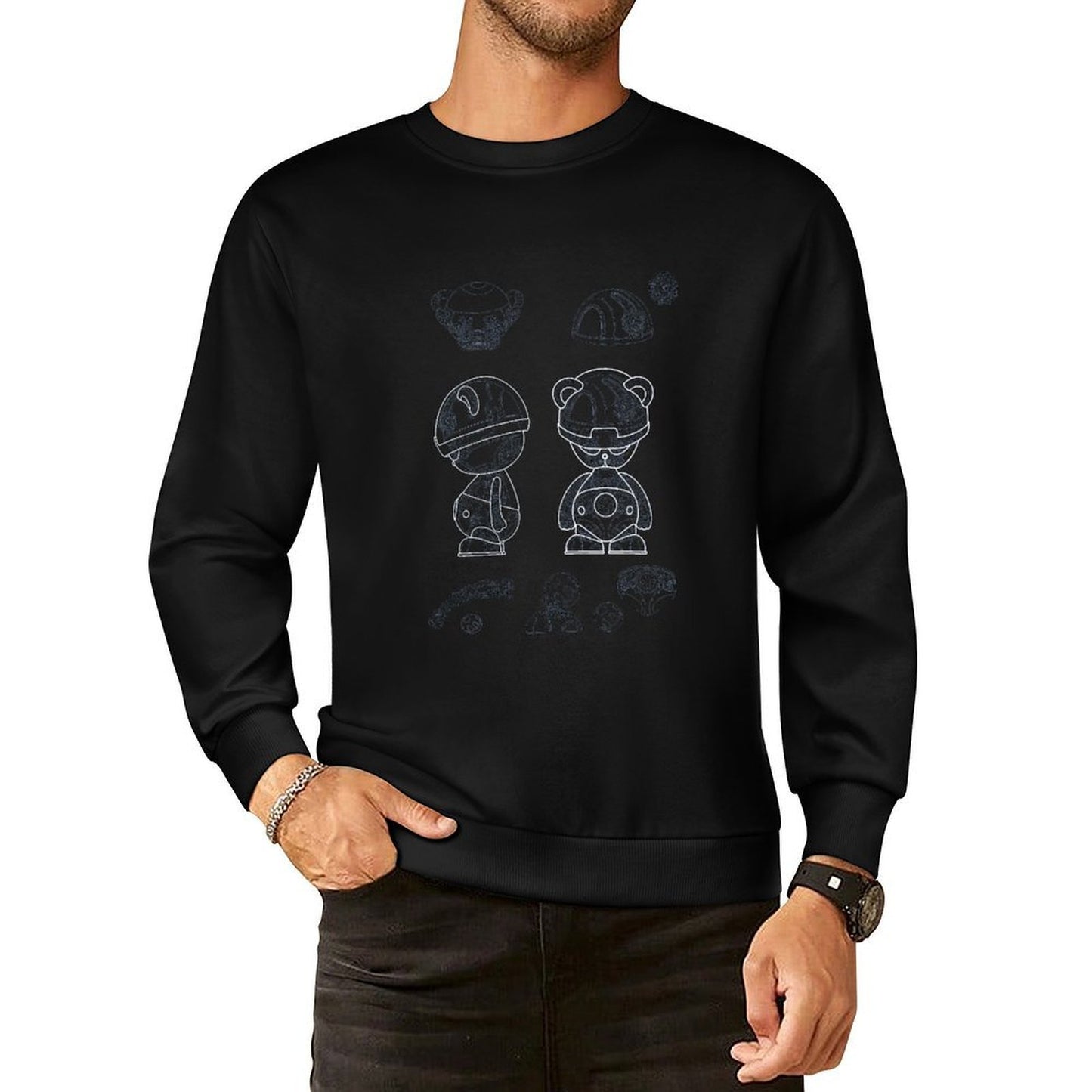 IPIB 250g Crew Neck Long Sleeve Sweatshirt Front GraphicCrew Neck Long Sleeve Sweatshirt6000008-1