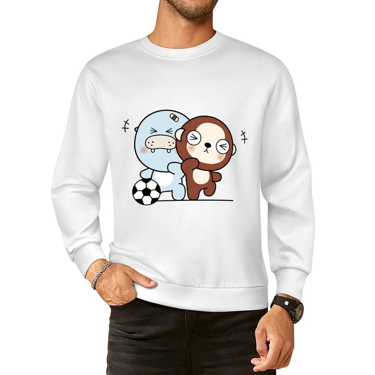 Front Patterned Long Sleeve TopOversized Performance