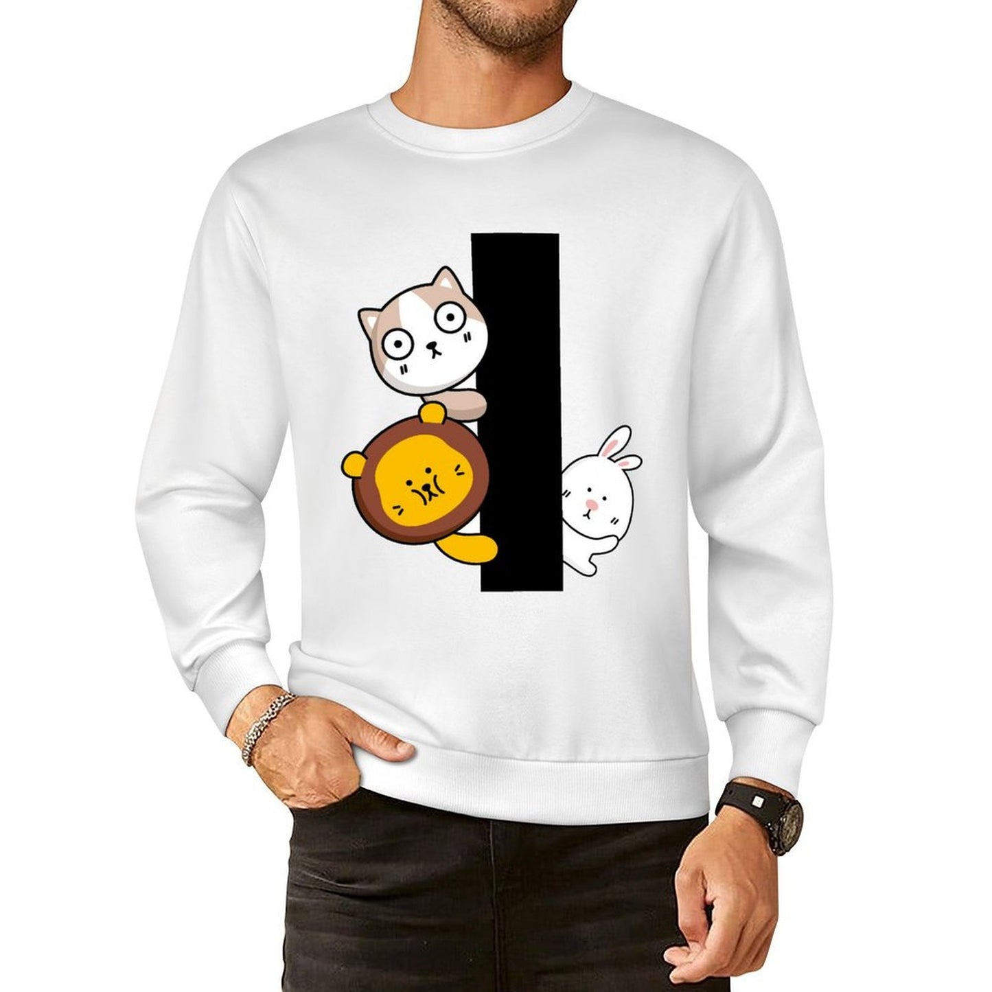 Front Patterned Long Sleeve TopHeavyweight Timeless