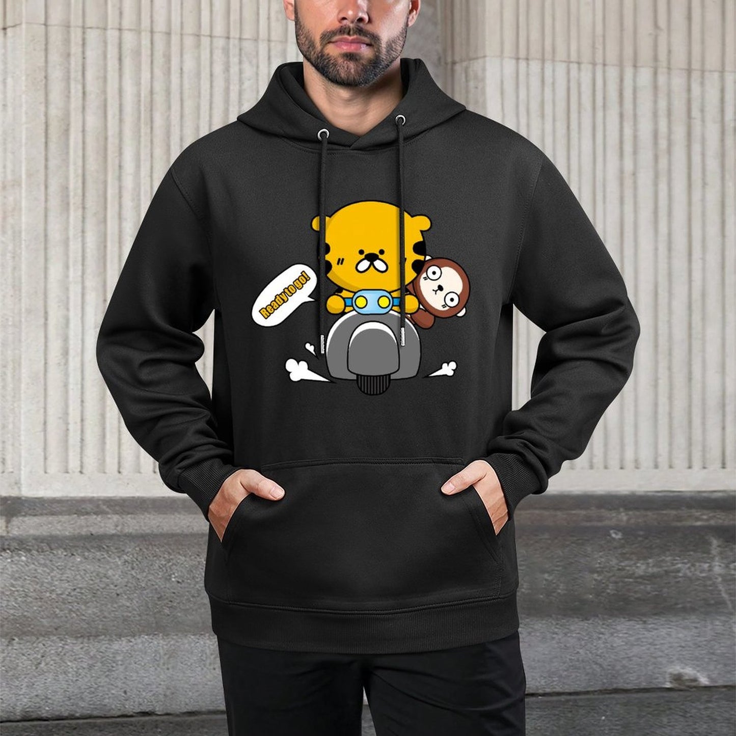 IPBR 250g Hooded Pocket Sweatshirt Front GraphicMen's Hooded  Sweatshirt4000717