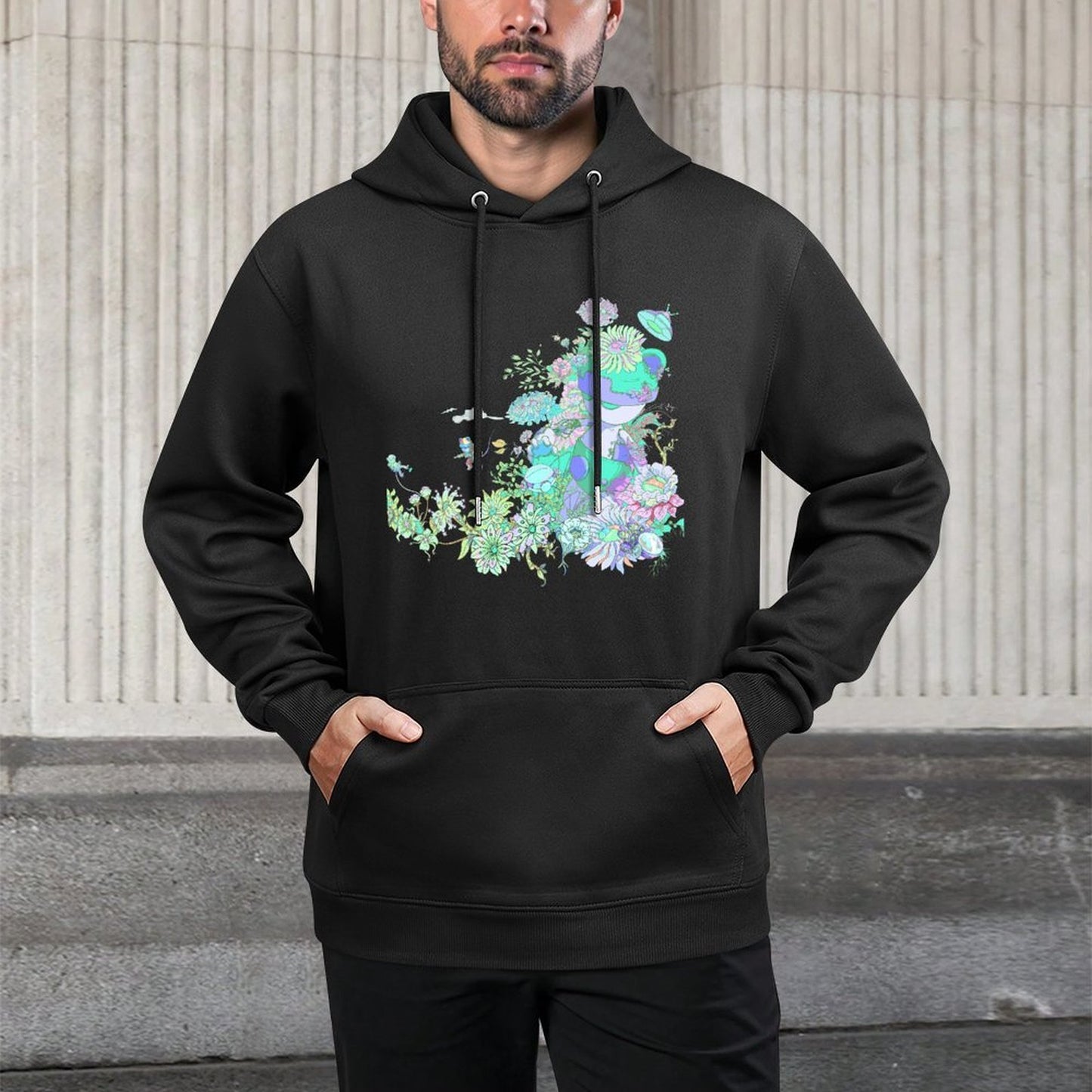 IPIB 250g Hooded Pocket Sweatshirt Front GraphicMen's Hooded  Sweatshirt6000057-6