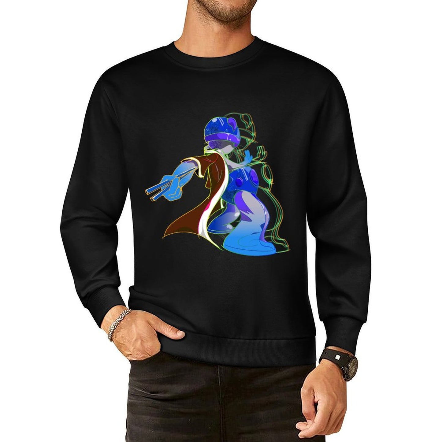 Long Sleeve With Front PatternVibrant Colors StreetFit