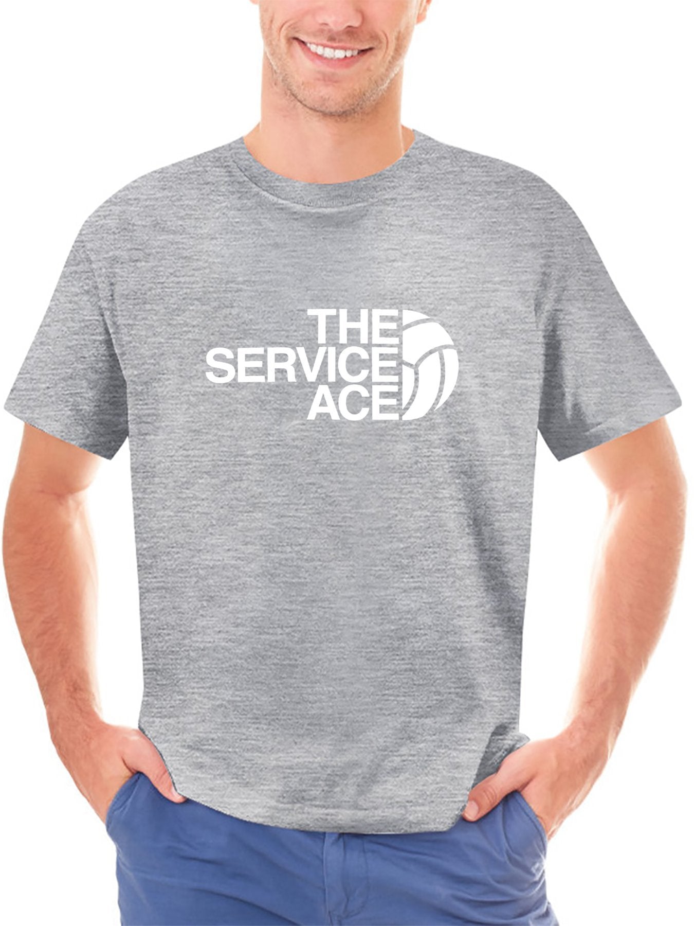 Inkmay Casual Cotton T-shirt The Service Ace Logo Design Artwork Unisex T-shirtSmooth EasyStyle T-Shirt
