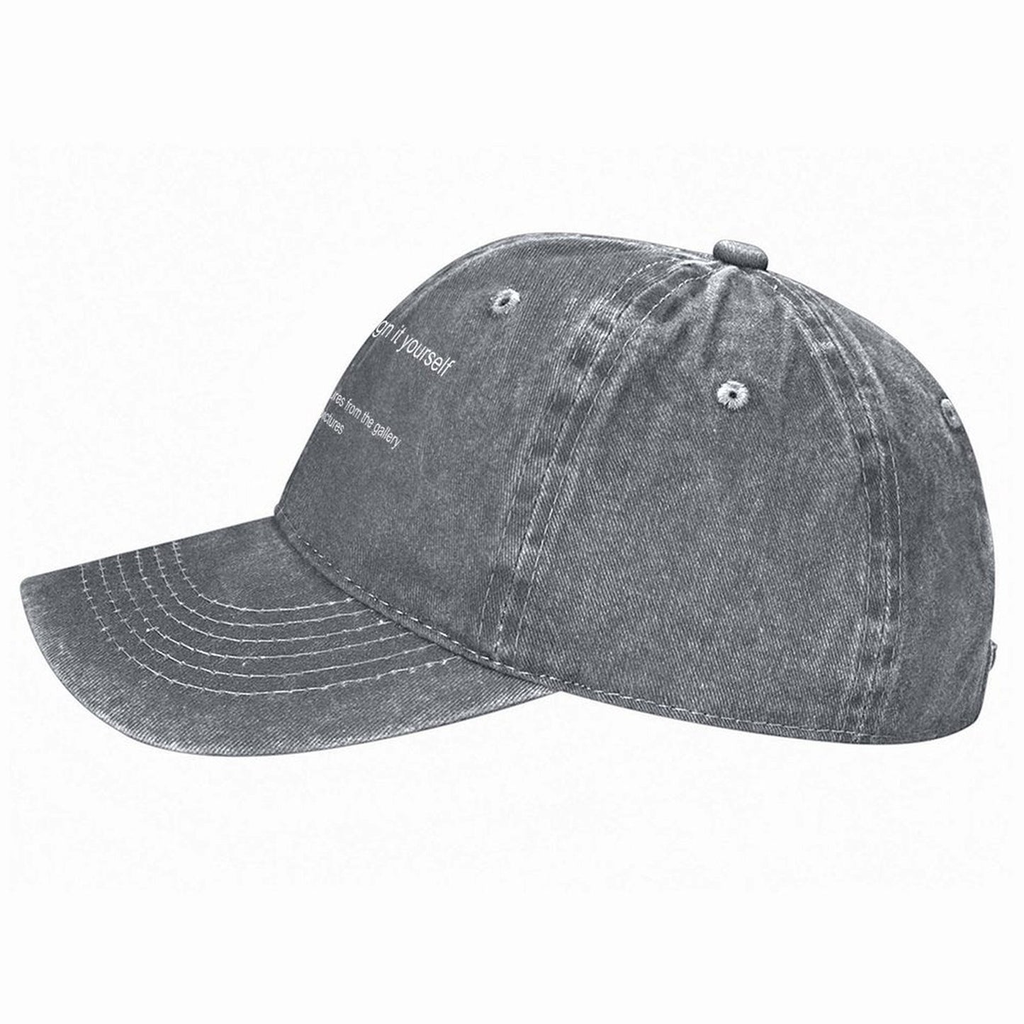 Washed Denim Hat Support personalized design