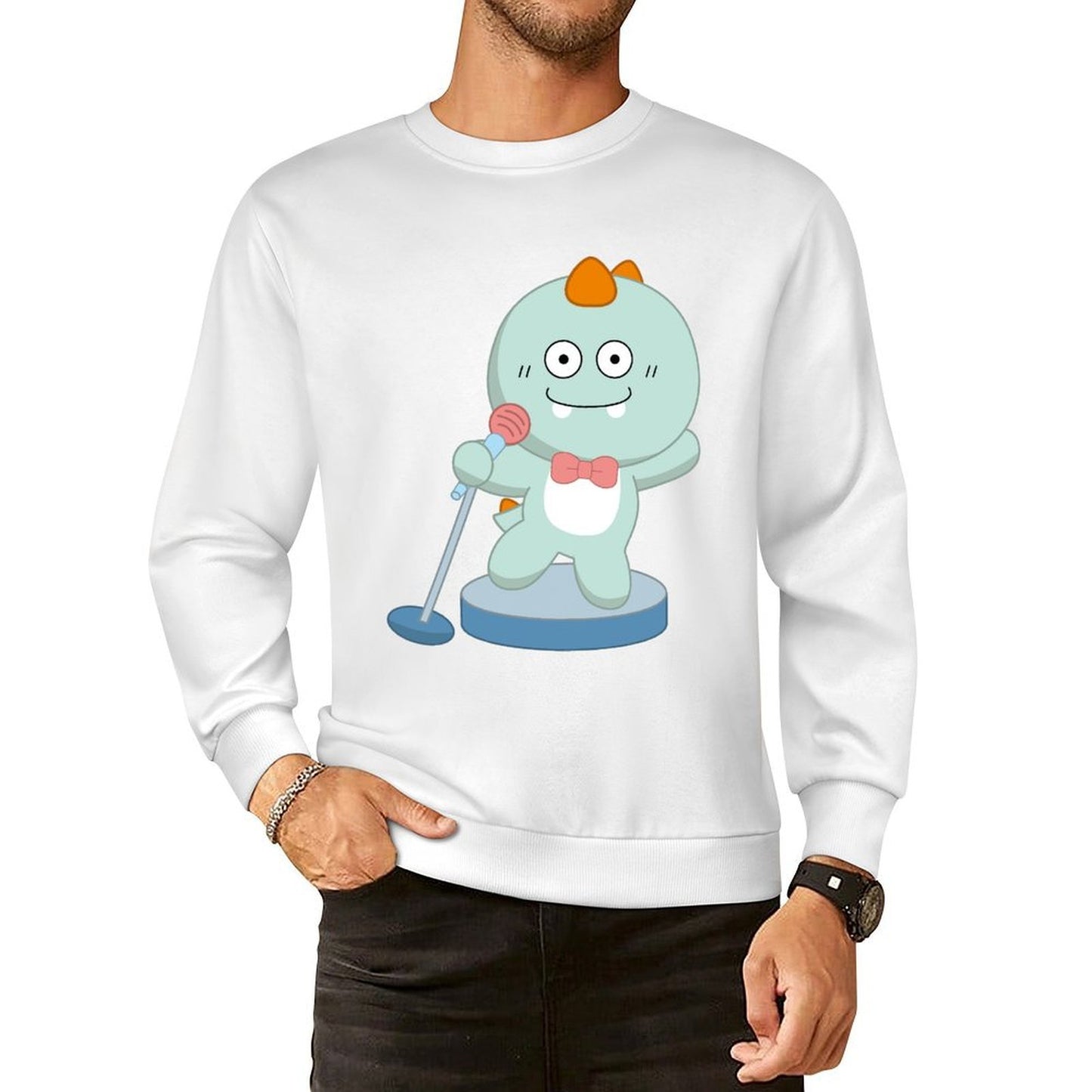 Front Patterned Long Sleeve TopStreetStyle Simple