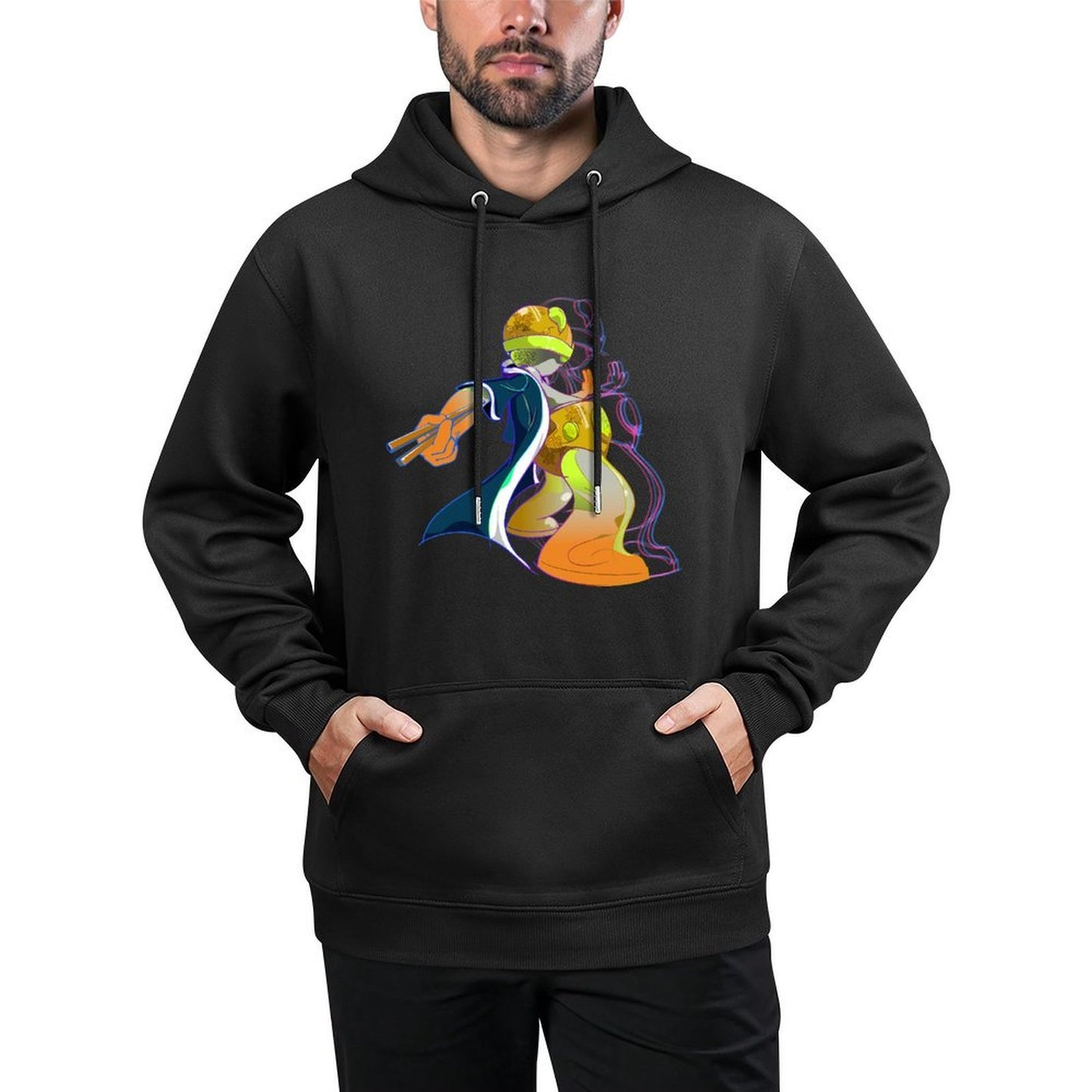 IPIB 250g Hooded Pocket Sweatshirt Front GraphicMen's Hooded  Sweatshirt6000009-1