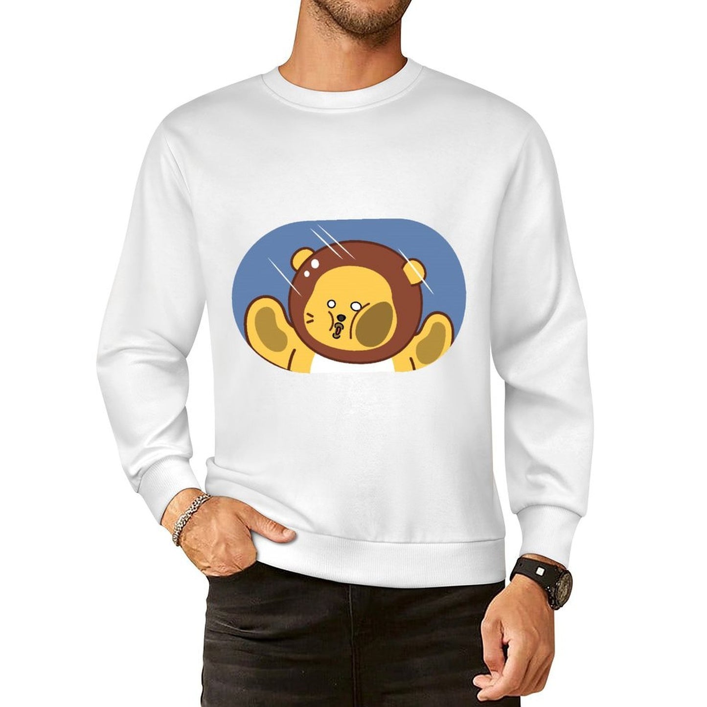 Front Patterned Long Sleeve TopSimple Long Lasting