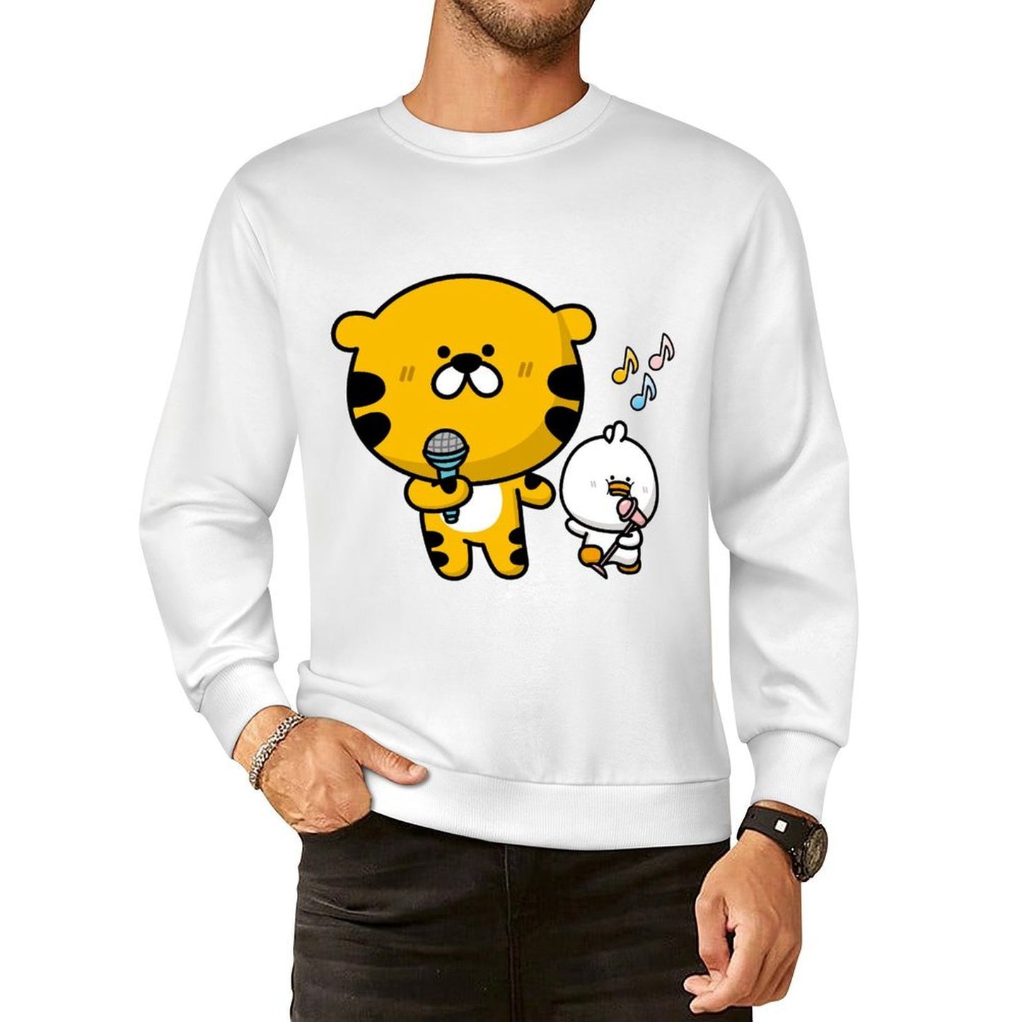 Front Patterned Long Sleeve TopClean LifestyleLine