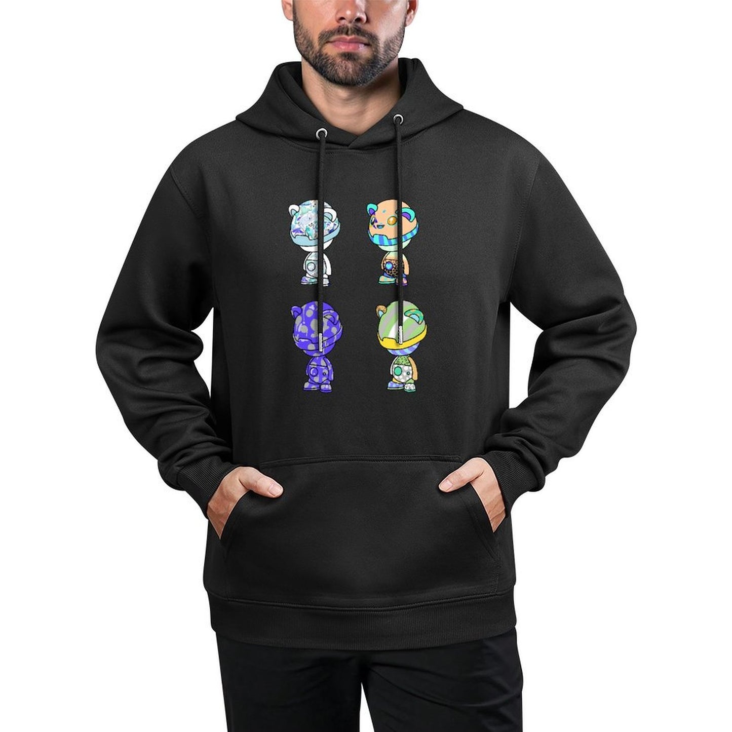 IPIB 250g Hooded Pocket Sweatshirt Front GraphicMen's Hooded  Sweatshirt6000073-2