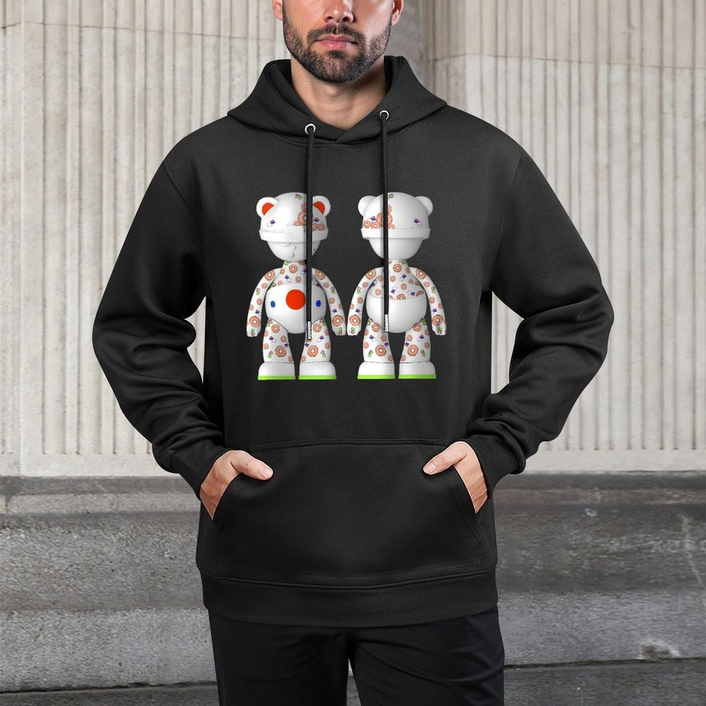 IPIB 250g Hooded Pocket Sweatshirt Front GraphicMen's Hooded  Sweatshirt6000097-6