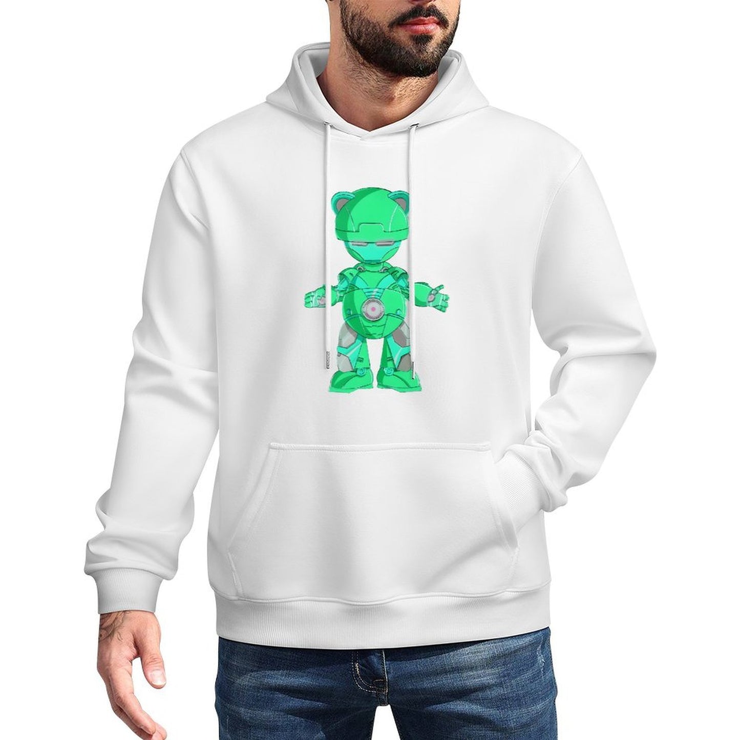 Hoodie Front PatternTear-Resistant Relaxed