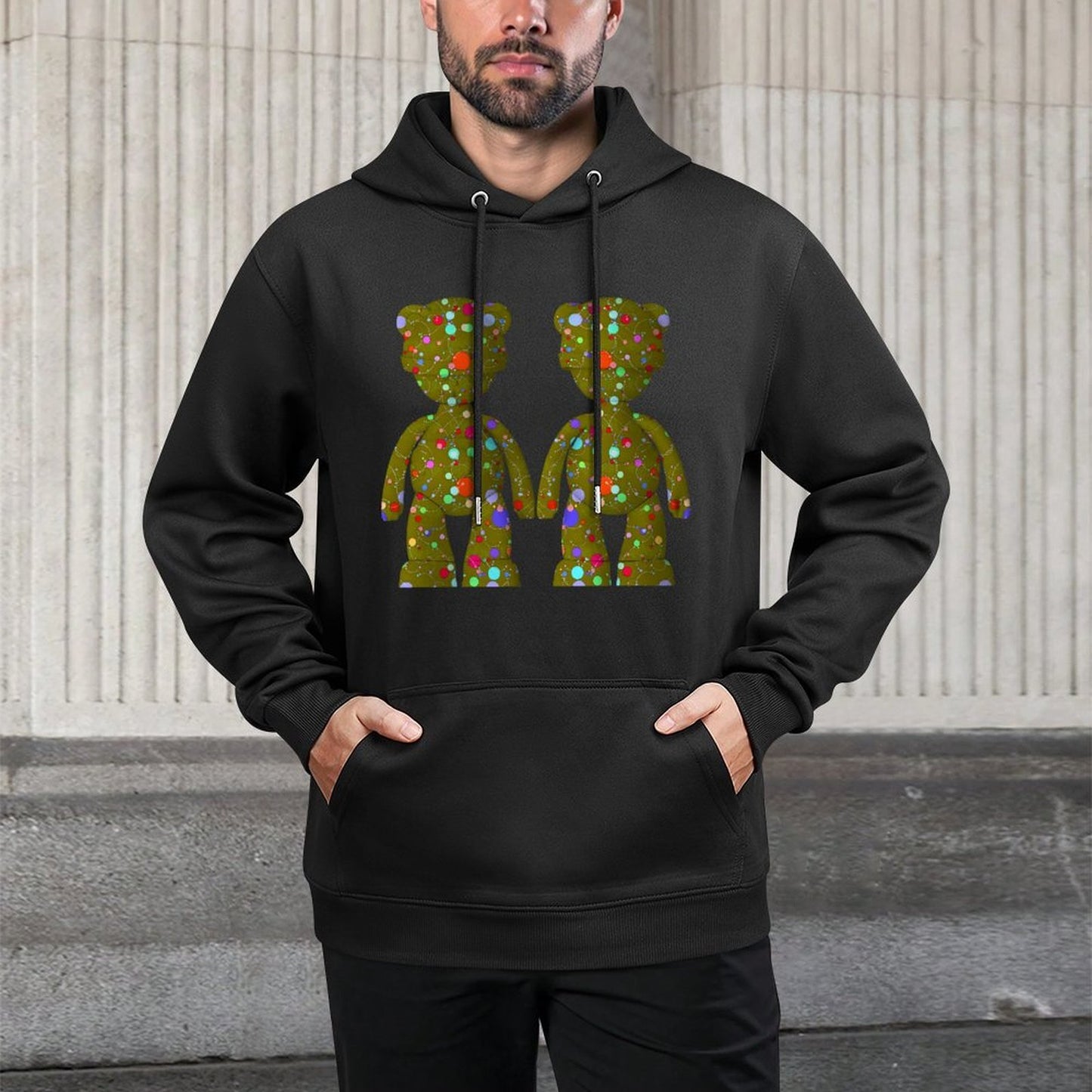 IPIB 250g Hooded Pocket Sweatshirt Front GraphicMen's Hooded  Sweatshirt6000092-6