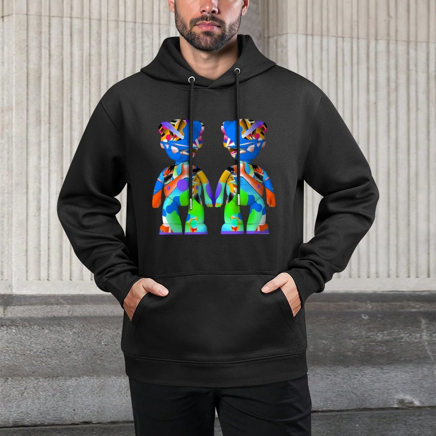 IPIB 250g Hooded Pocket Sweatshirt Front GraphicMen's Hooded  Sweatshirt6000146-4