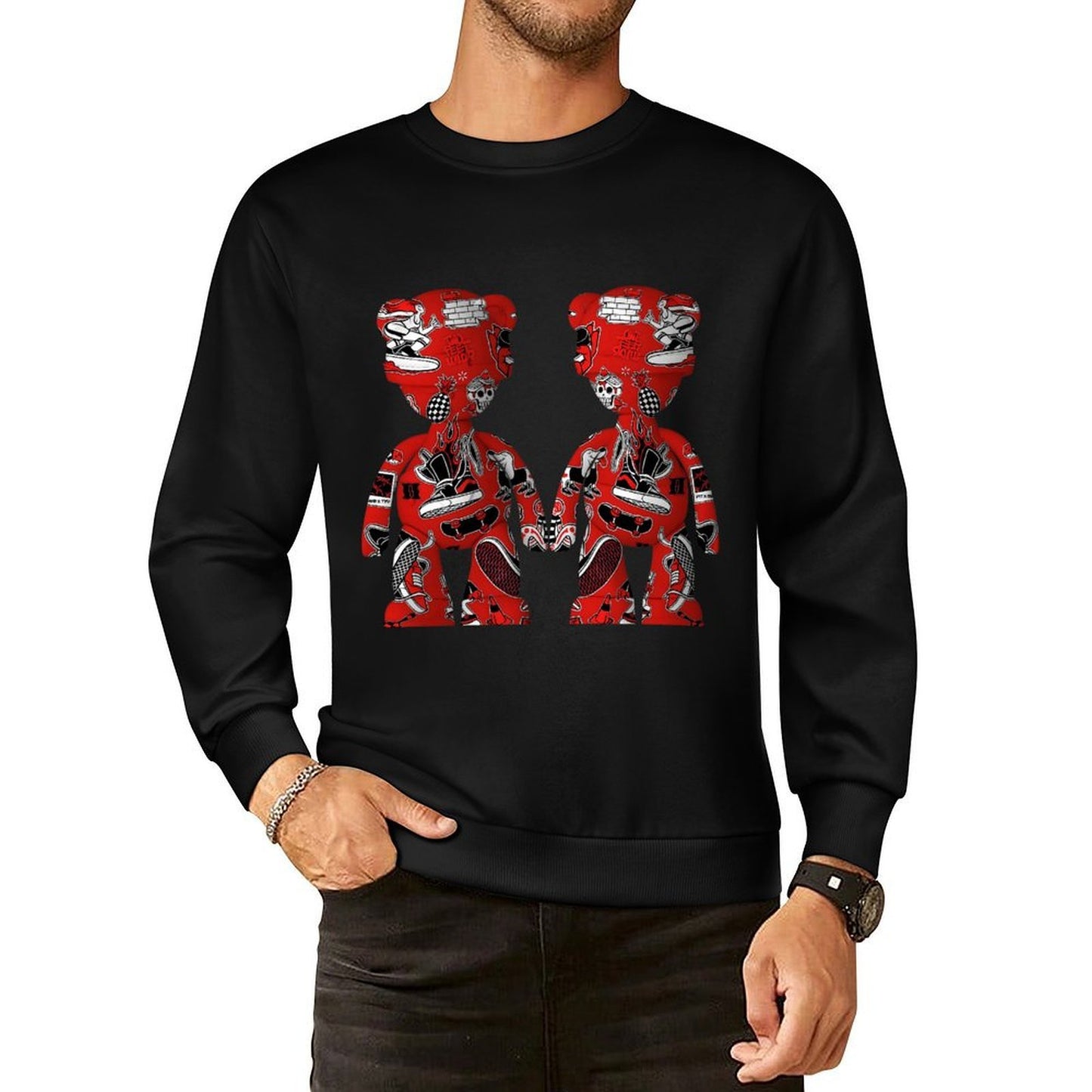 IPIB 250g Crew Neck Long Sleeve Sweatshirt Front GraphicCrew Neck Long Sleeve Sweatshirt6000084-1