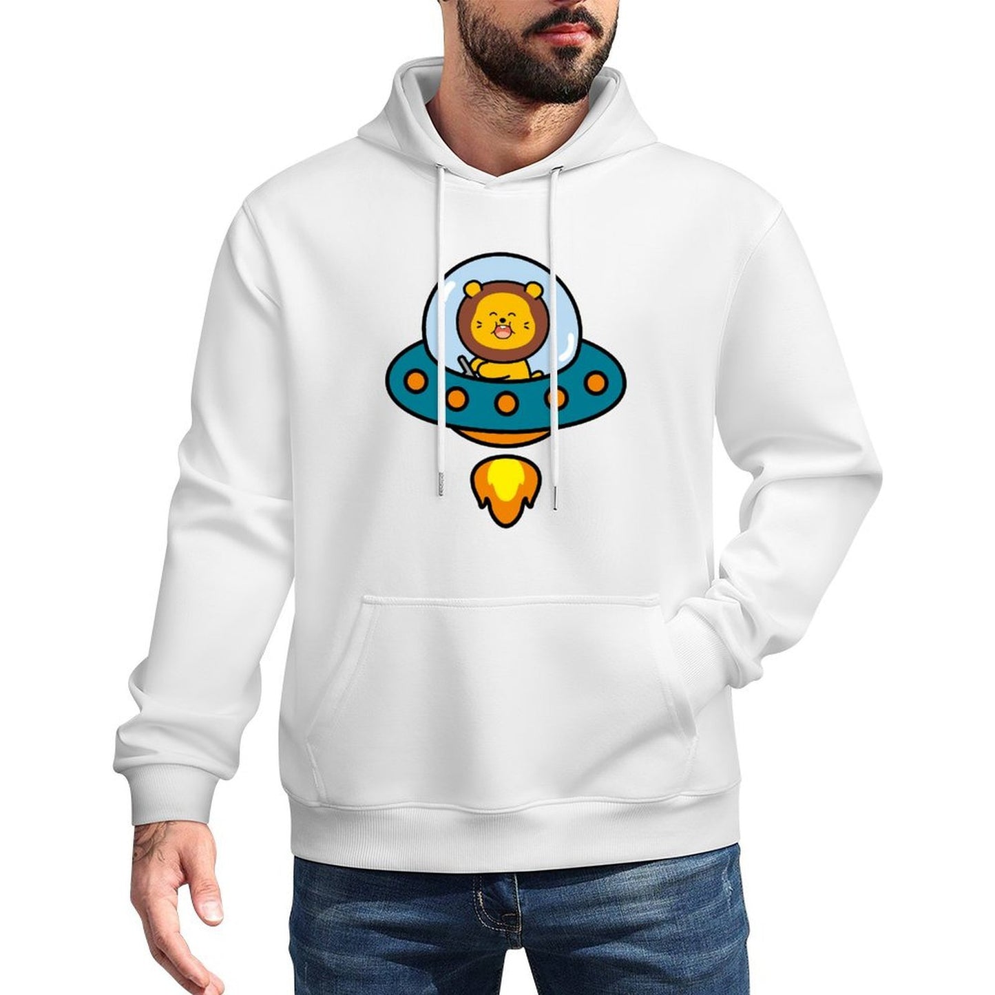 LooseFit Logo-Ready Front Graphic Hoodies