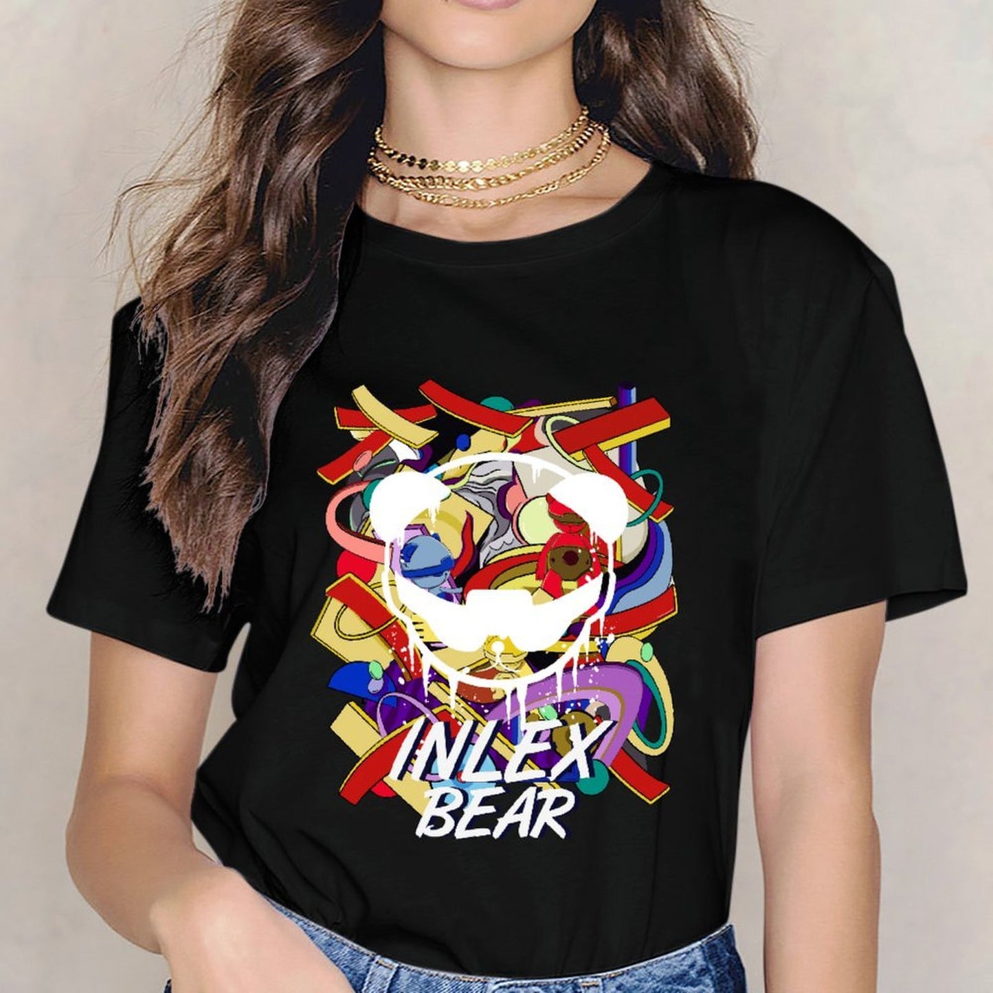 Inlex Bear T-shirtsHigh-Quality Heat-Transfer T-Shirt