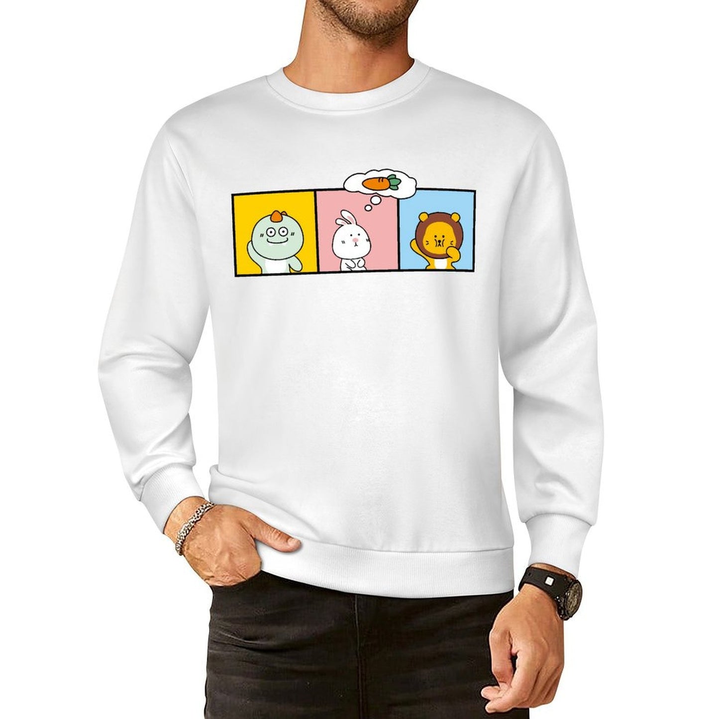 Front Patterned Long Sleeve TopBold EverydaySeries