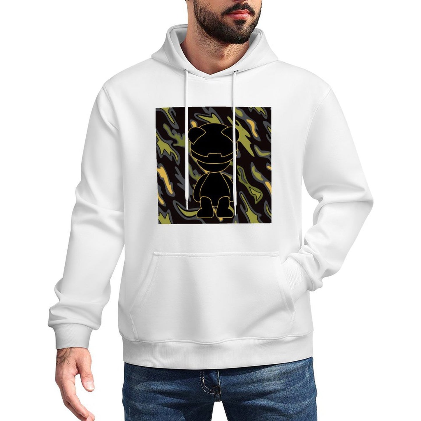 IPIB 250g Hooded Pocket Sweatshirt Front GraphicMen's Hooded  Sweatshirt6000023-4