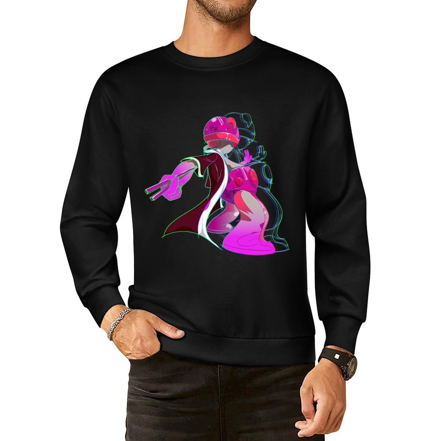 IPIB 250g Crew Neck Long Sleeve Sweatshirt Front GraphicCrew Neck Long Sleeve Sweatshirt6000009-2