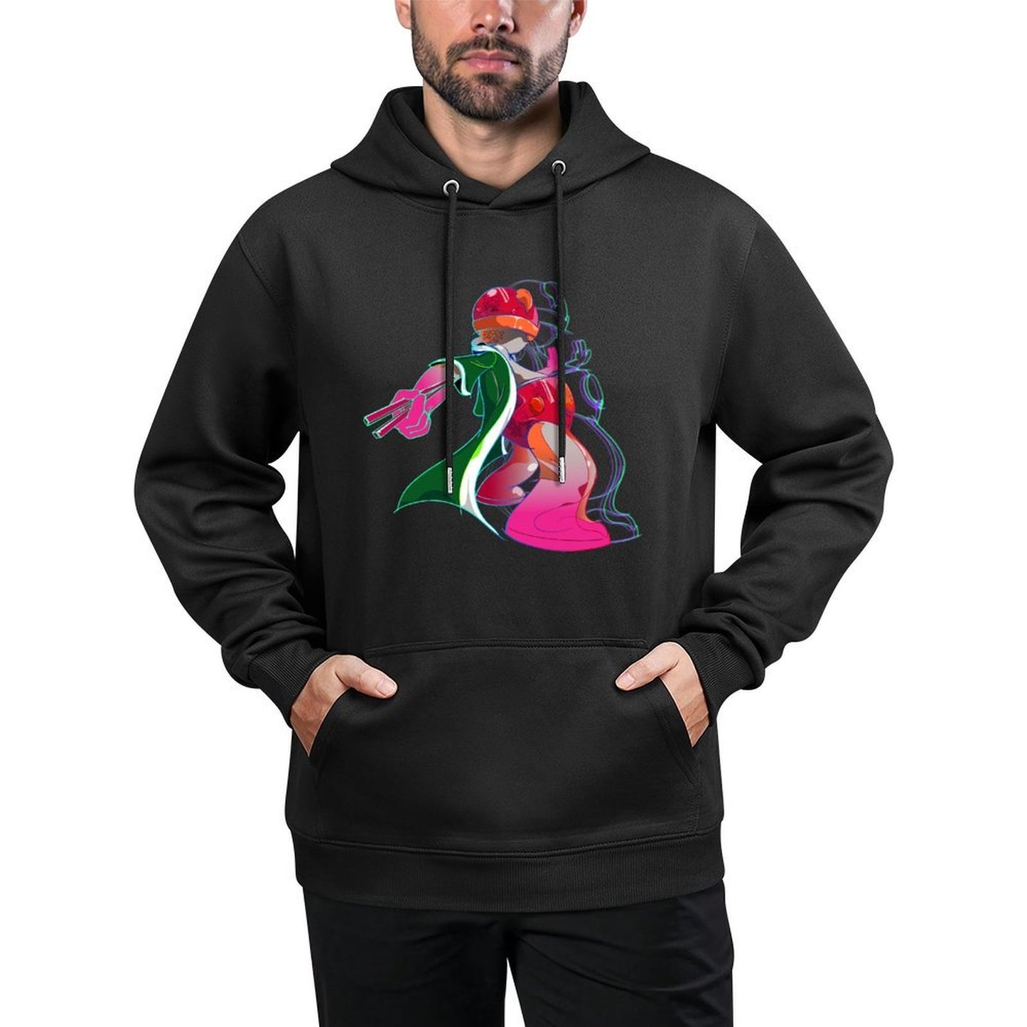 IPIB 250g Hooded Pocket Sweatshirt Front GraphicMen's Hooded  Sweatshirt6000009-4