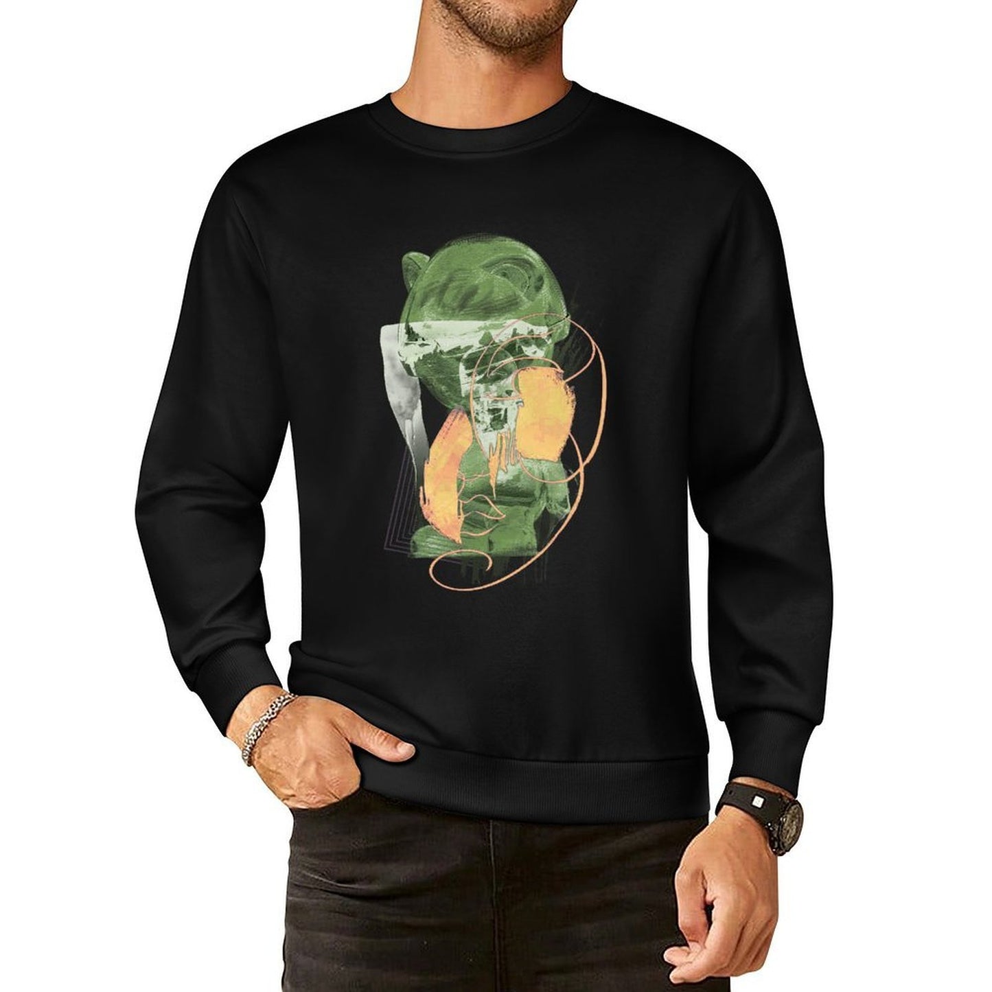 IPIB 250g Crew Neck Long Sleeve Sweatshirt Front GraphicCrew Neck Long Sleeve Sweatshirt6000019-7