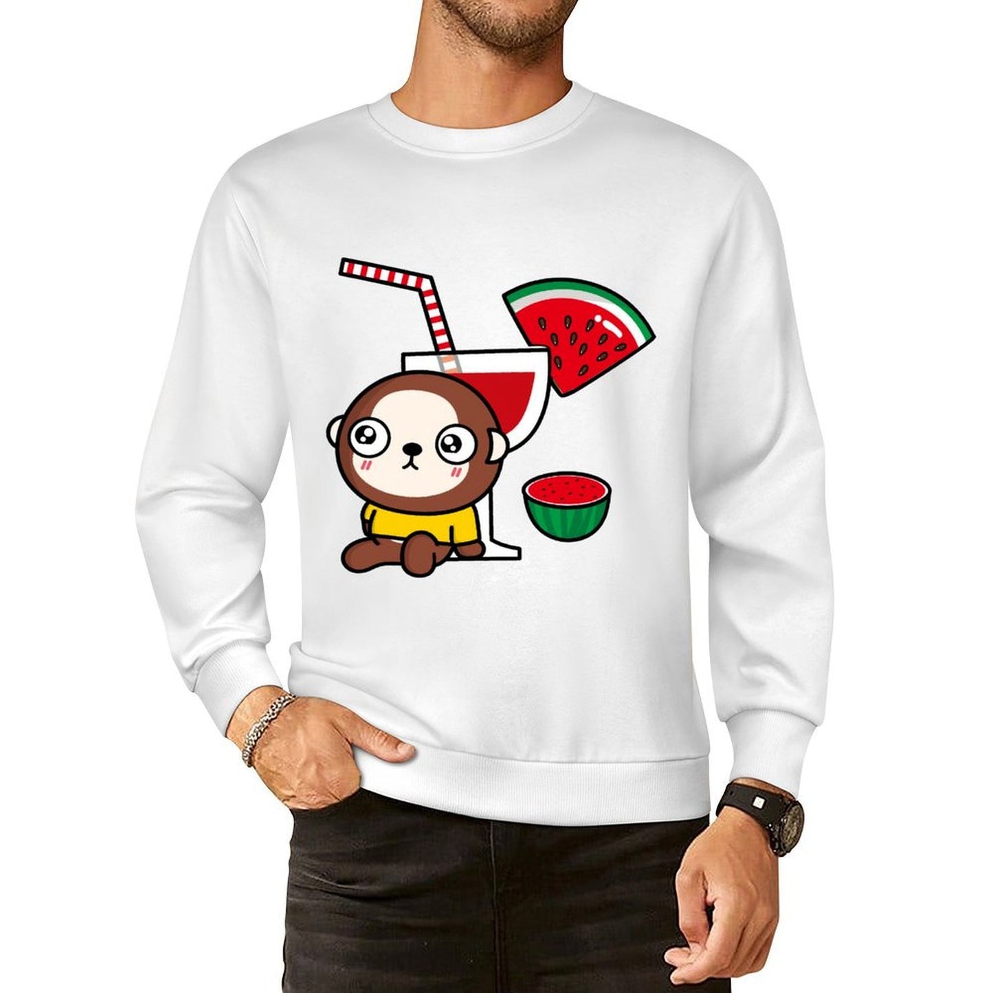 Front Patterned Long Sleeve TopColorfast StreetLine