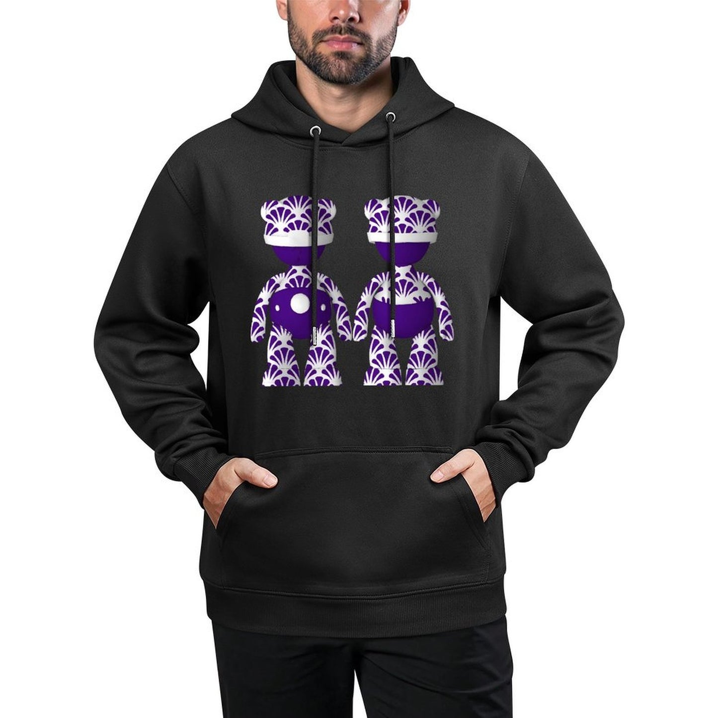 IPIB 250g Hooded Pocket Sweatshirt Front GraphicMen's Hooded  Sweatshirt6000096-3