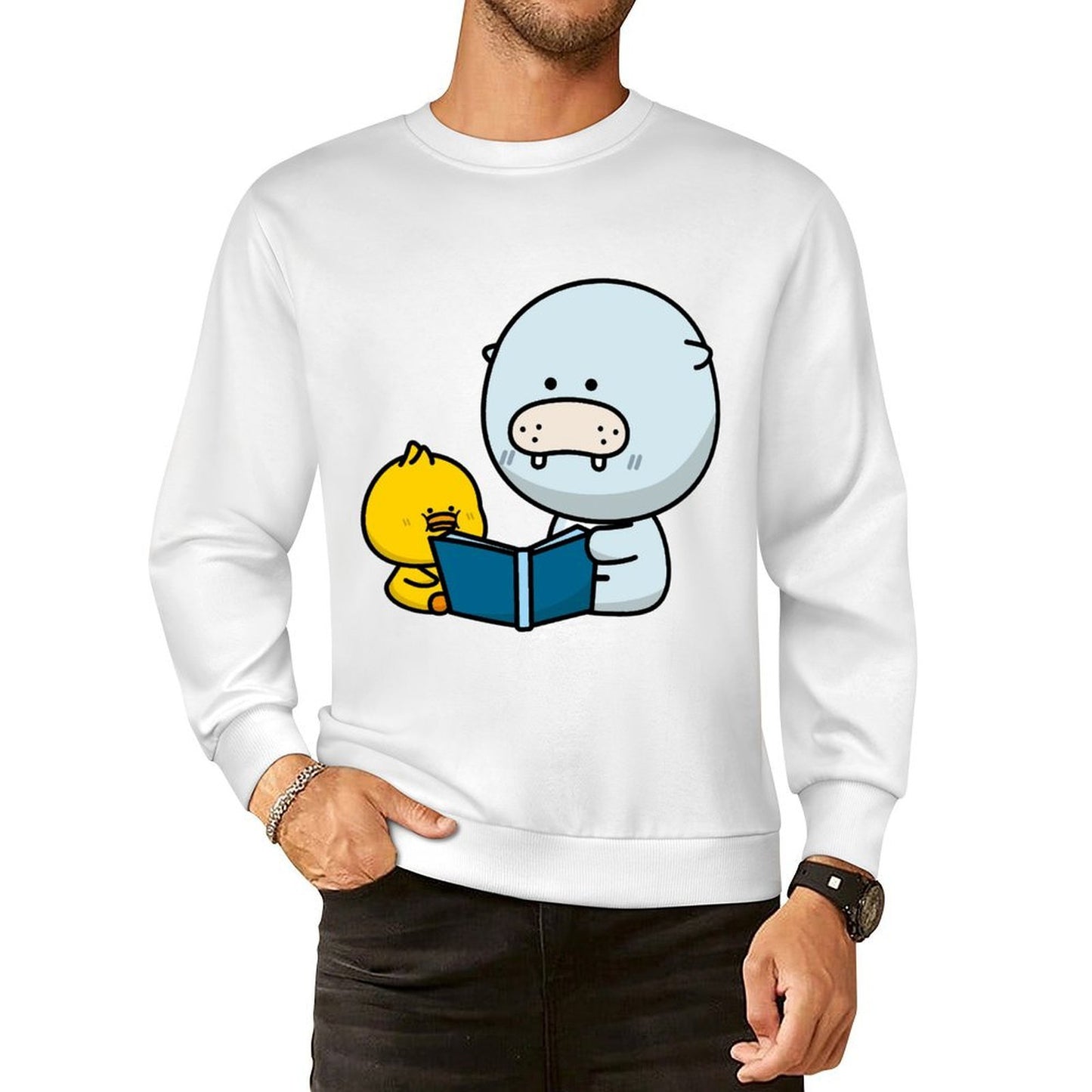 Front Patterned Long Sleeve TopRelaxed RelaxFit