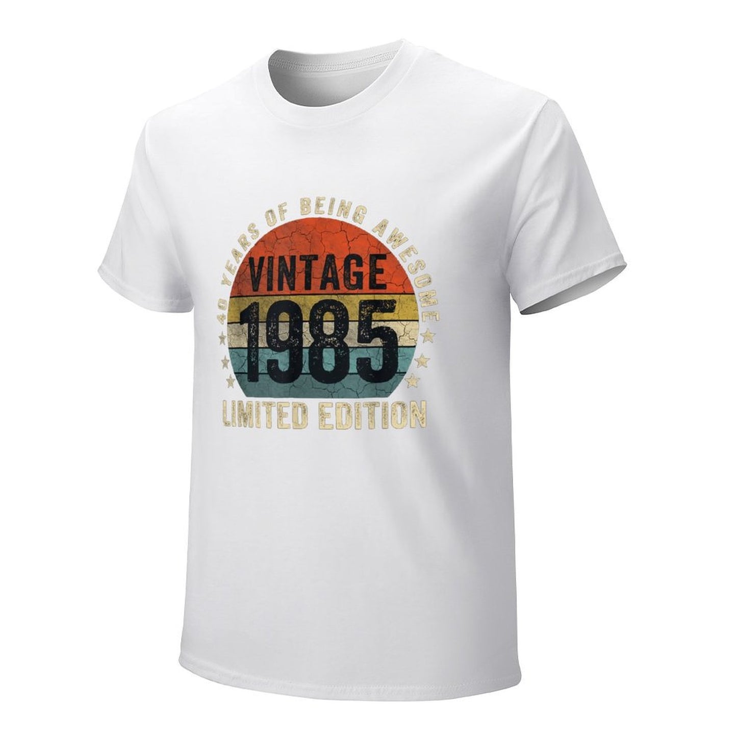 Inkmay Casual Cotton T-shirt Vintage 1985 Limited Edition Retro Design Unisex T-shirt