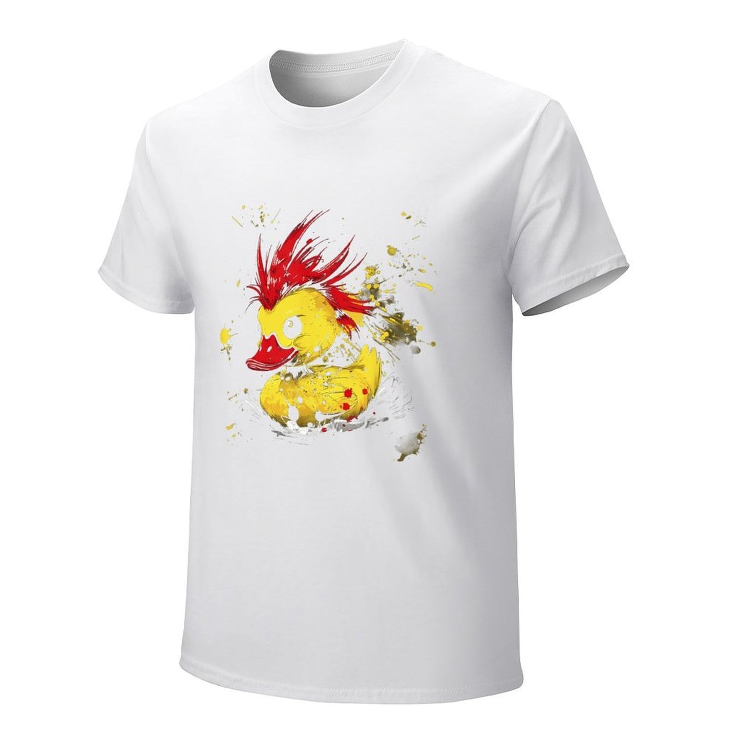 Inkmay Casual Cotton T-shirt Stylish Duck With Red Hair Splatter Unisex T-shirtLifestyleLine ClassicStyle T-Shirt
