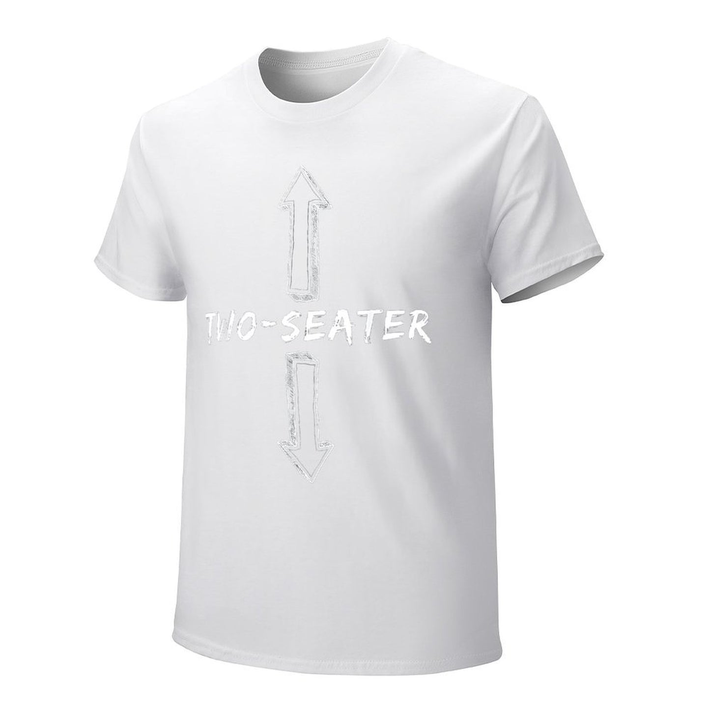 Inkmay Casual Cotton T-shirt Two Seater Arrows On Gray Background Unisex T-shirtClassicStyle Printed T-Shirt