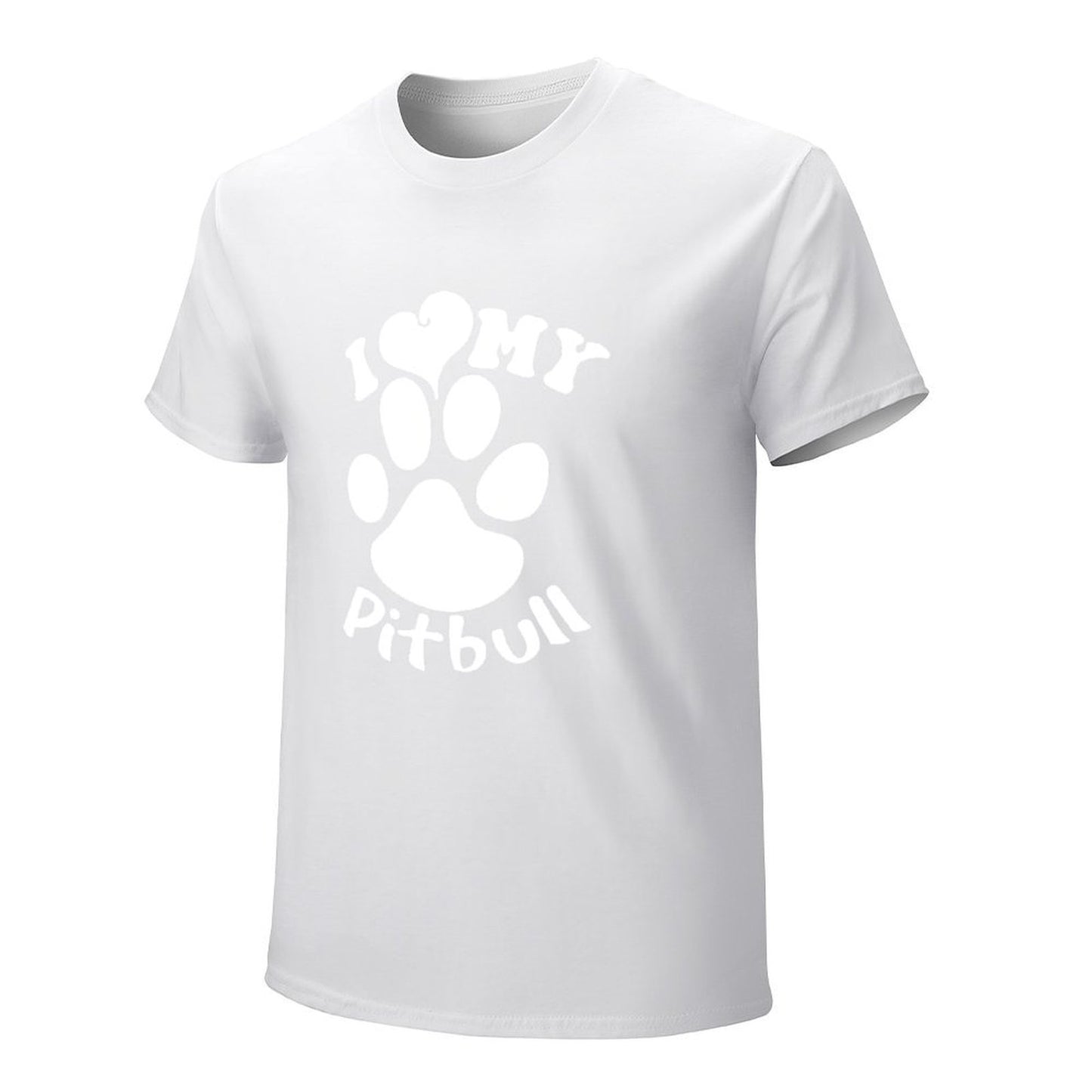 Inkmay Casual Cotton T-shirt Paw Print With I Love My Unisex T-shirtAllDay AllSeason T-Shirt