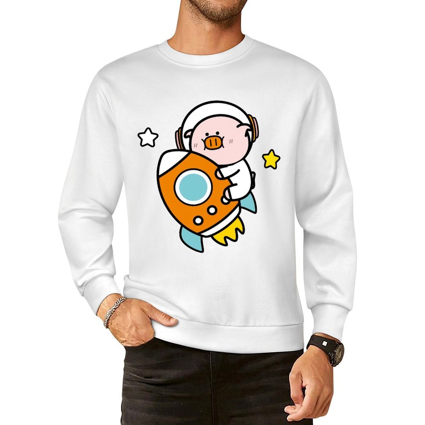 Front Patterned Long Sleeve TopSimple SimpleFit