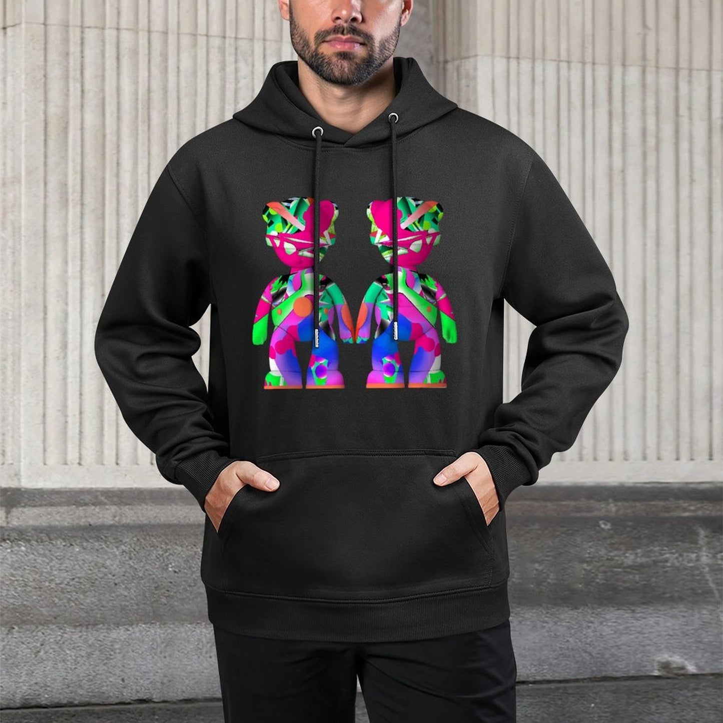 IPIB 250g Hooded Pocket Sweatshirt Front GraphicMen's Hooded  Sweatshirt6000146-3