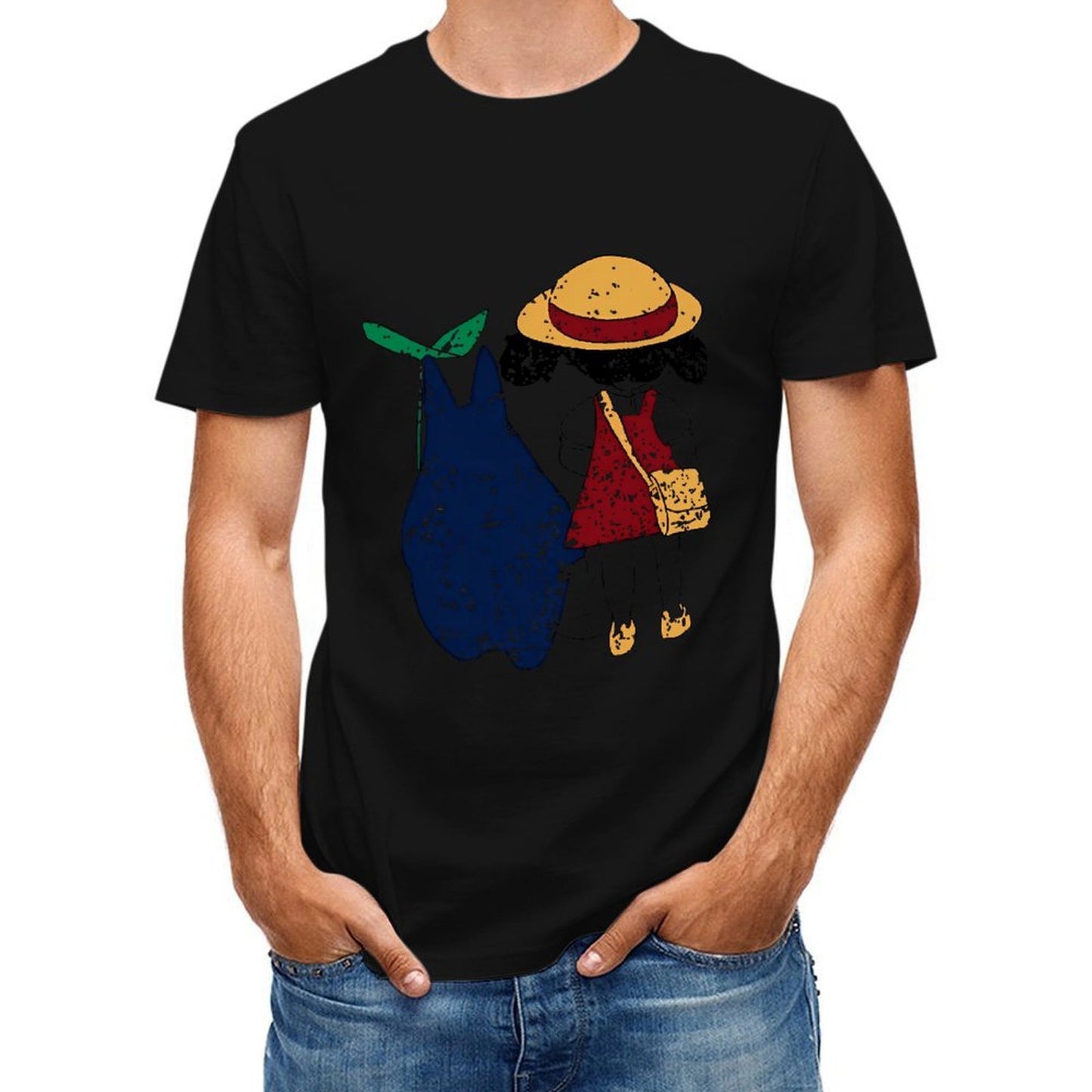 Inkmay Casual Cotton T-shirt Stylish Cartoon Characters With Unique Outfits Unisex T-shirtEco / Sustainable Bold T-Shirt