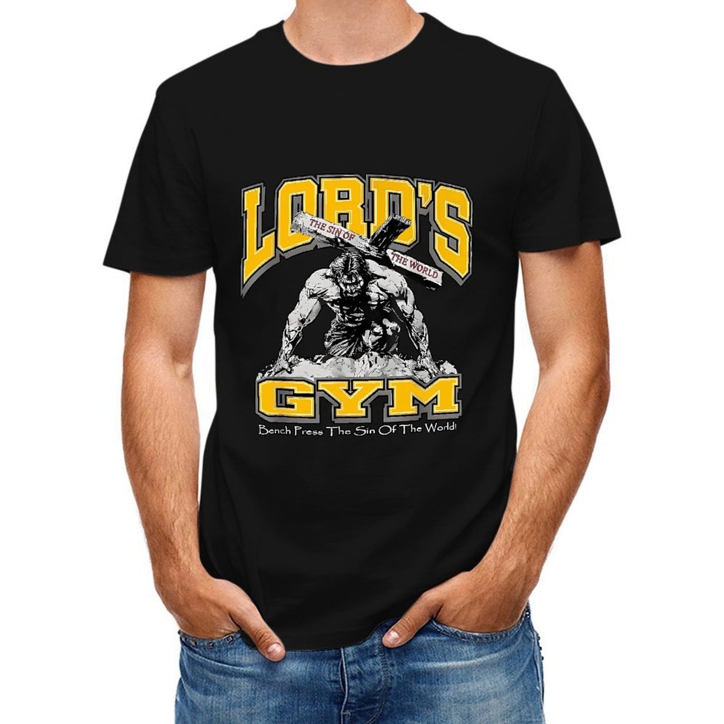 Inkmay Casual Cotton T-shirt Lord S Gym Sin Of World Unisex T-shirtHeavyweight TrueFit T-Shirt