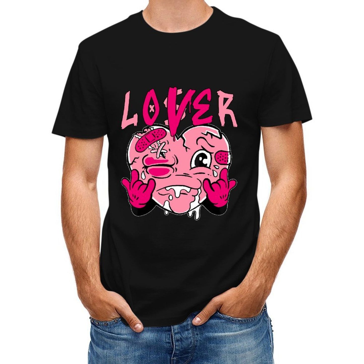inkmay-casual-cotton-t-shirt-purple-butterfly-and-rose-pattern-unisex-t-shirt