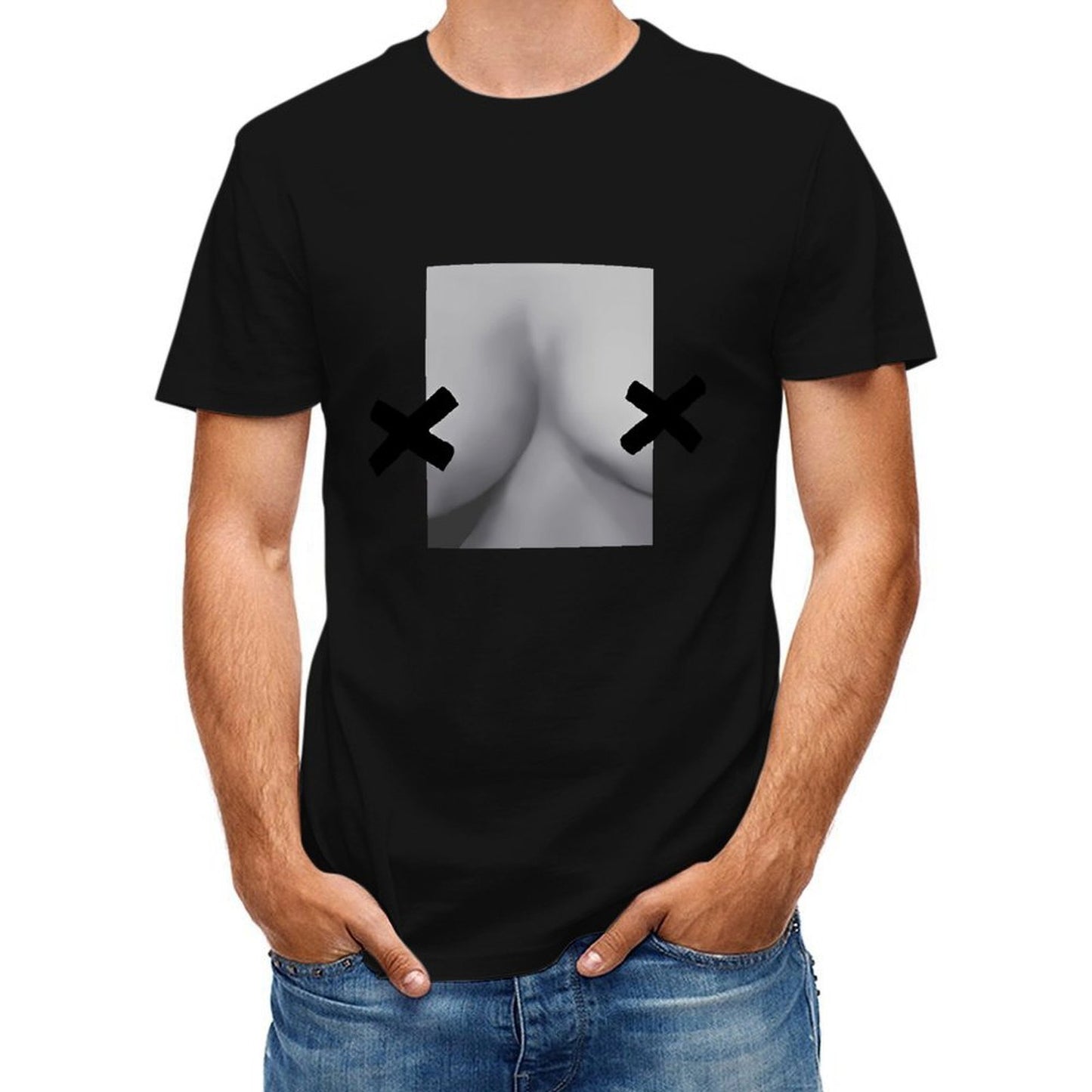 Inkmay Casual Cotton T-shirt Abstract Legs With Black Shadows Unisex T-shirtActiveStyle Print-Ready T-Shirt