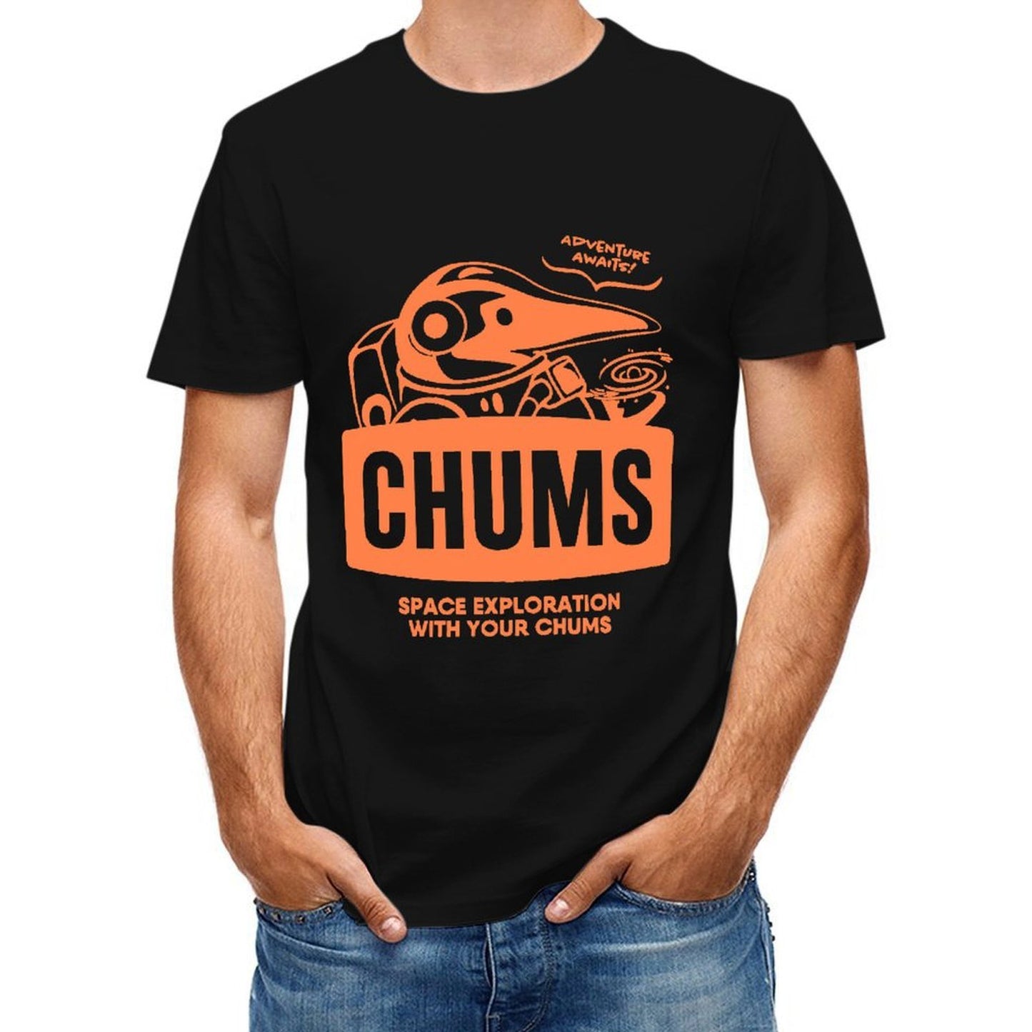 Inkmay Casual Cotton T-shirt Solid Orange Background No Patterns Unisex T-shirtActiveLine Durable T-Shirt