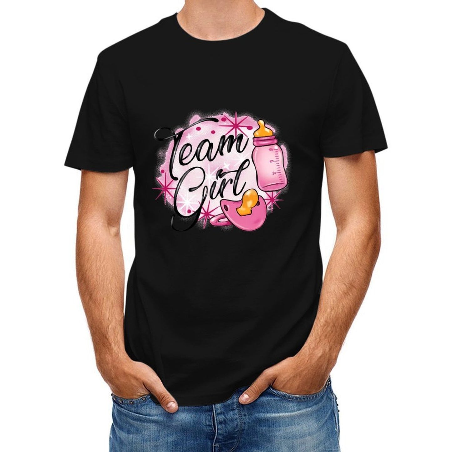 Inkmay Casual Cotton T-shirt Team Girl Pink Baby Items Unisex T-shirtRegular Natural T-Shirt