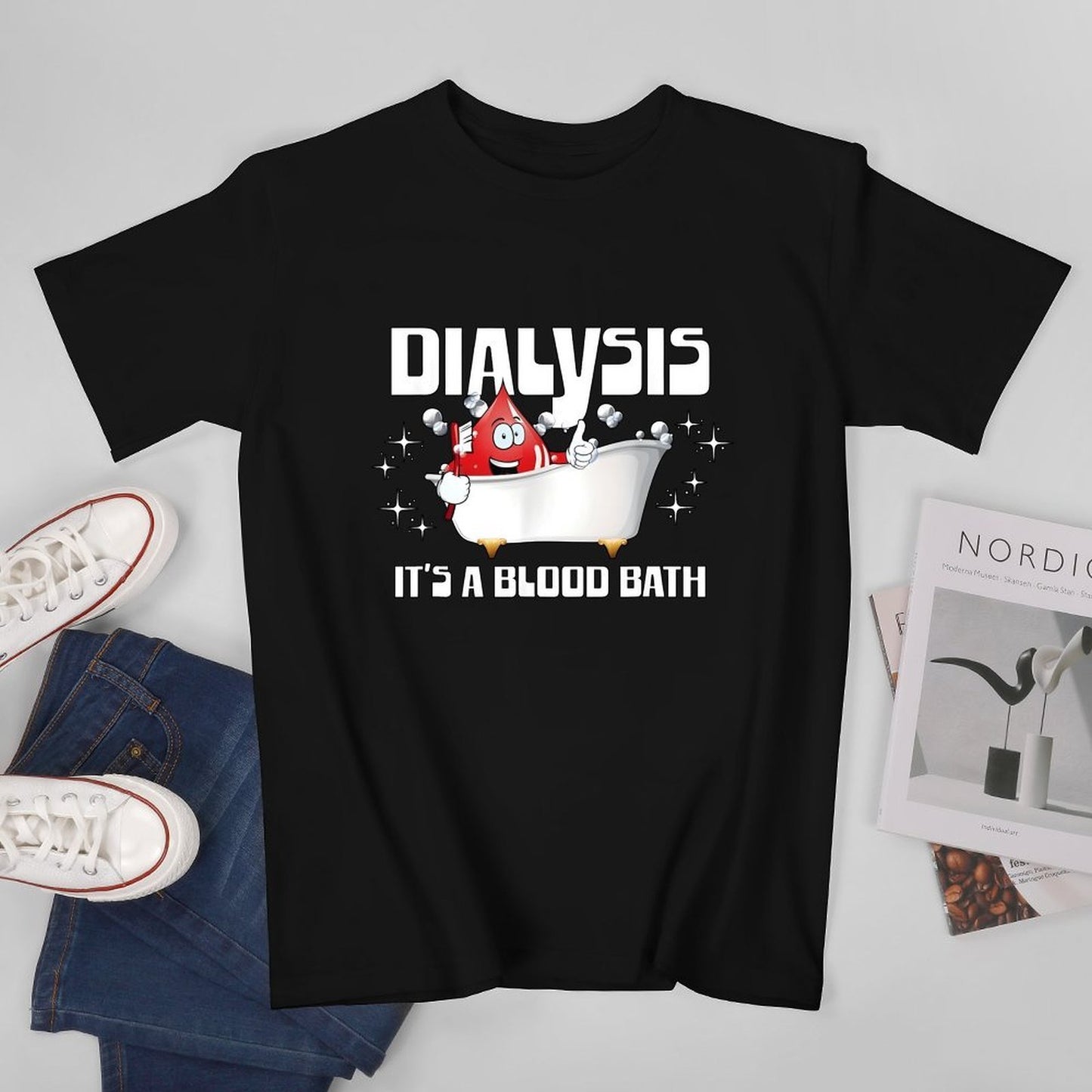 Inkmay Casual Cotton T-shirt Dialysis It S A Blood Bath Unisex T-shirt