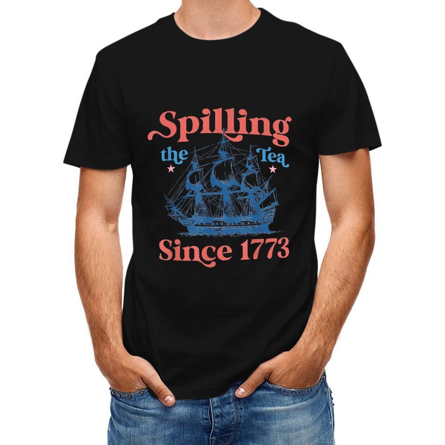 Inkmay Casual Cotton T-shirt Spilling The Tea Since Seventeen Unisex T-shirtEssentialFit Fundraising T-Shirt