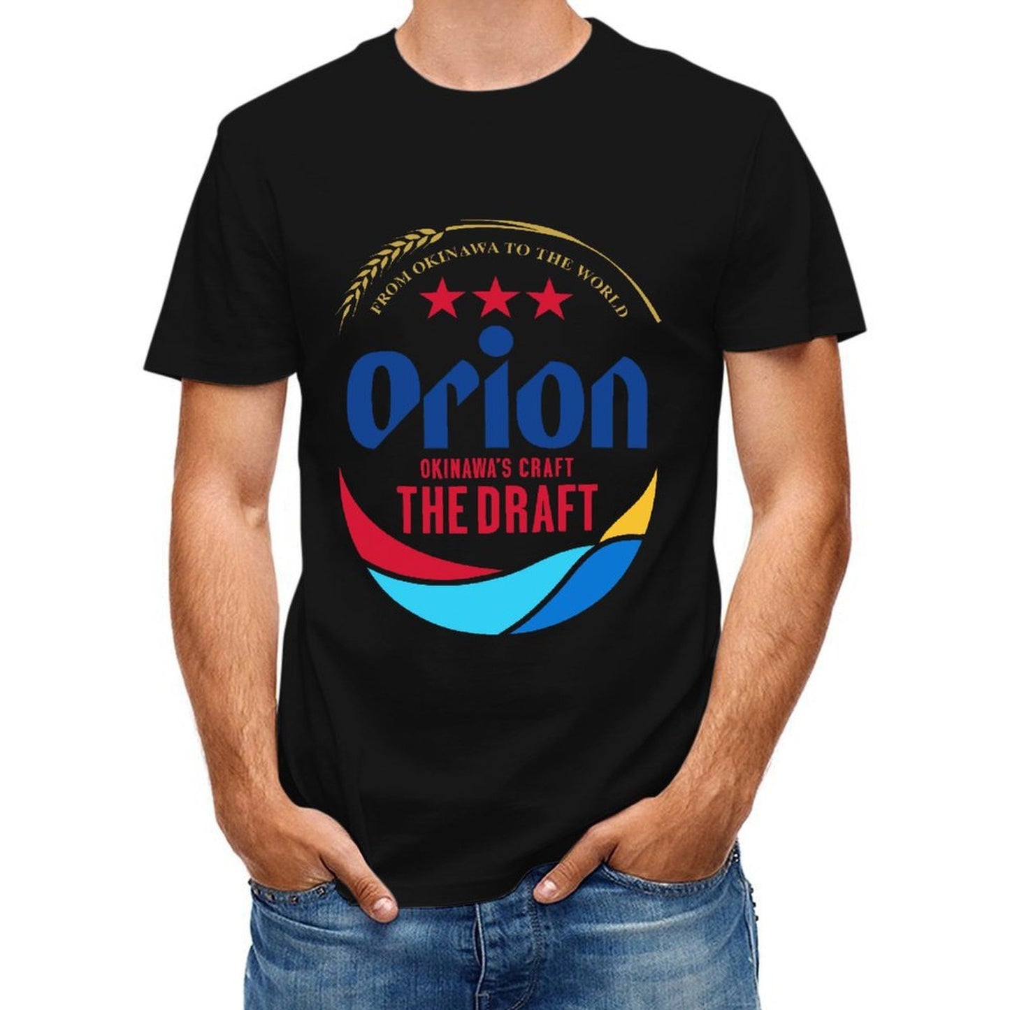 Inkmay Casual Cotton T-shirt Mountain Landscape With Bold Colors Unisex T-shirtLogo-Ready Printing T-Shirt