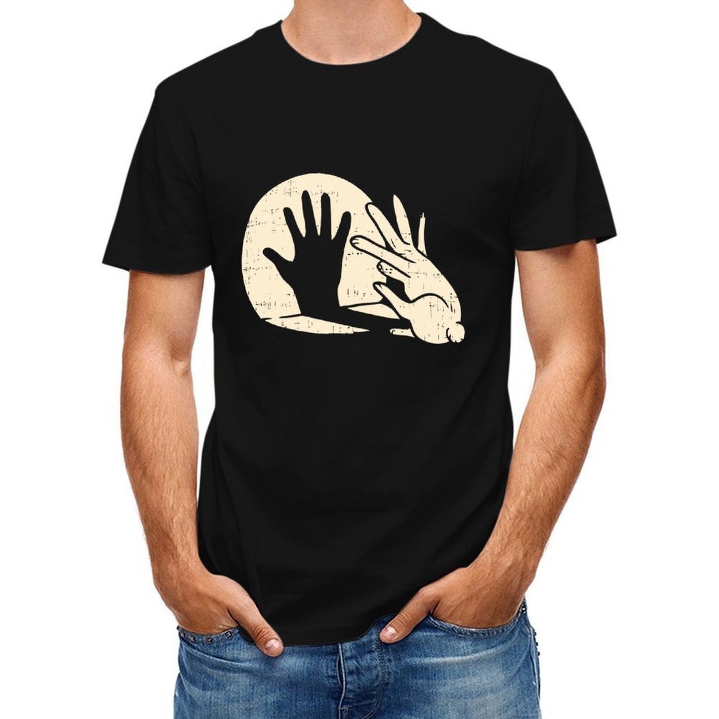 Inkmay Casual Cotton T-shirt Solid Beige Background No Patterns Unisex T-shirtSport Printed T-Shirt