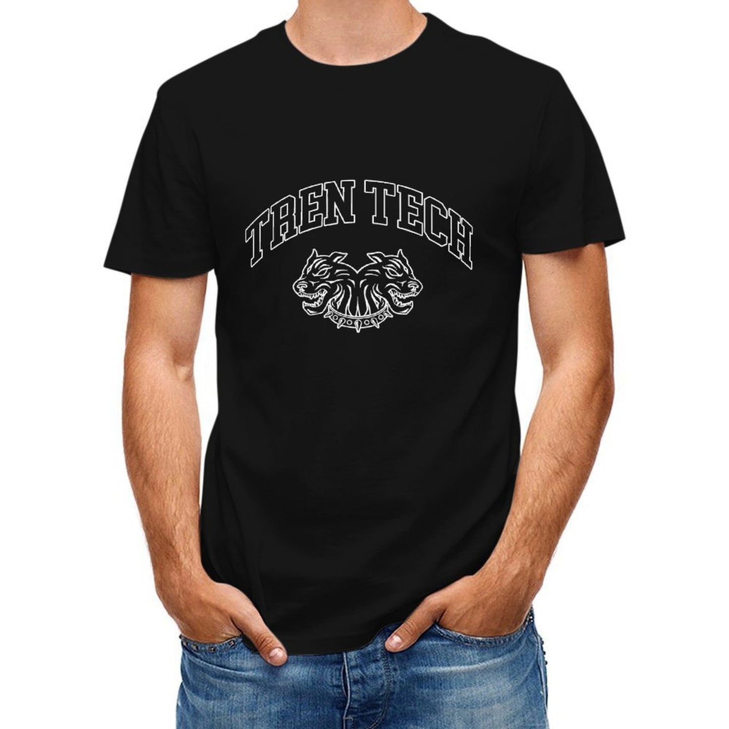 Inkmay Casual Cotton T-shirt Tren Tech Logo With Two Unisex T-shirtPremium Finish Long Lasting T-Shirt