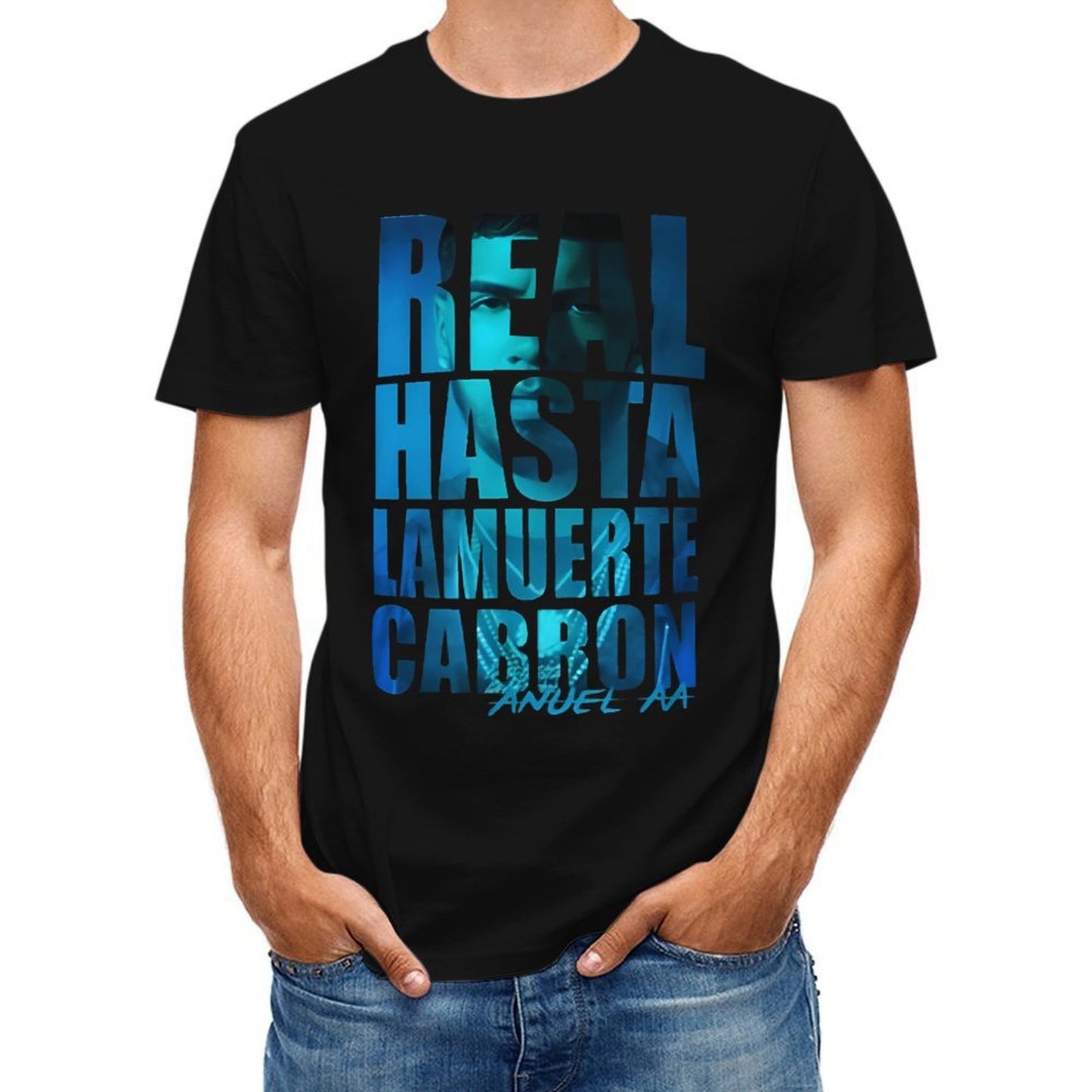 Inkmay Casual Cotton T-shirt Real Hasta La Muerte Carbon Unisex T-shirtEasyStyle V-Neck T-Shirt