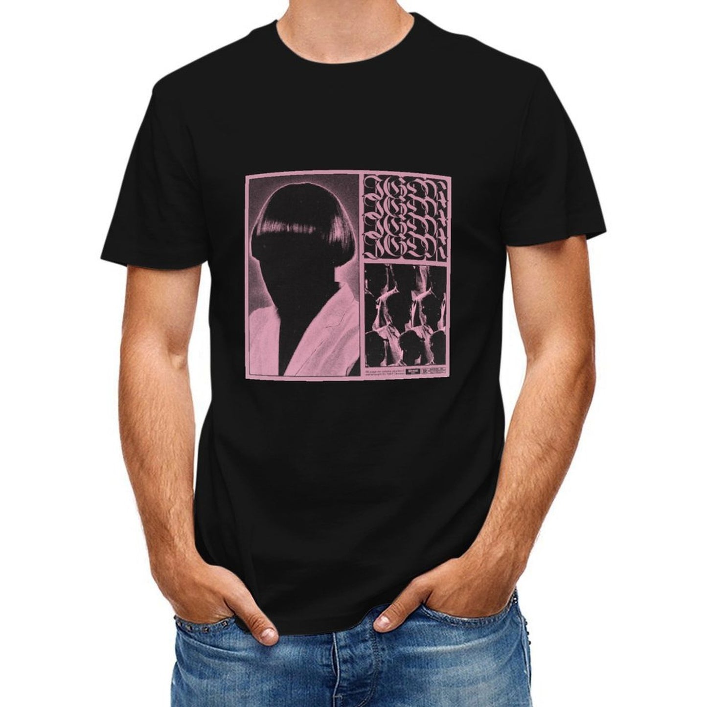 Inkmay Casual Cotton T-shirt Abstract Art With Geometric Shapes Design Unisex T-shirtEco / Sustainable Series T-Shirt