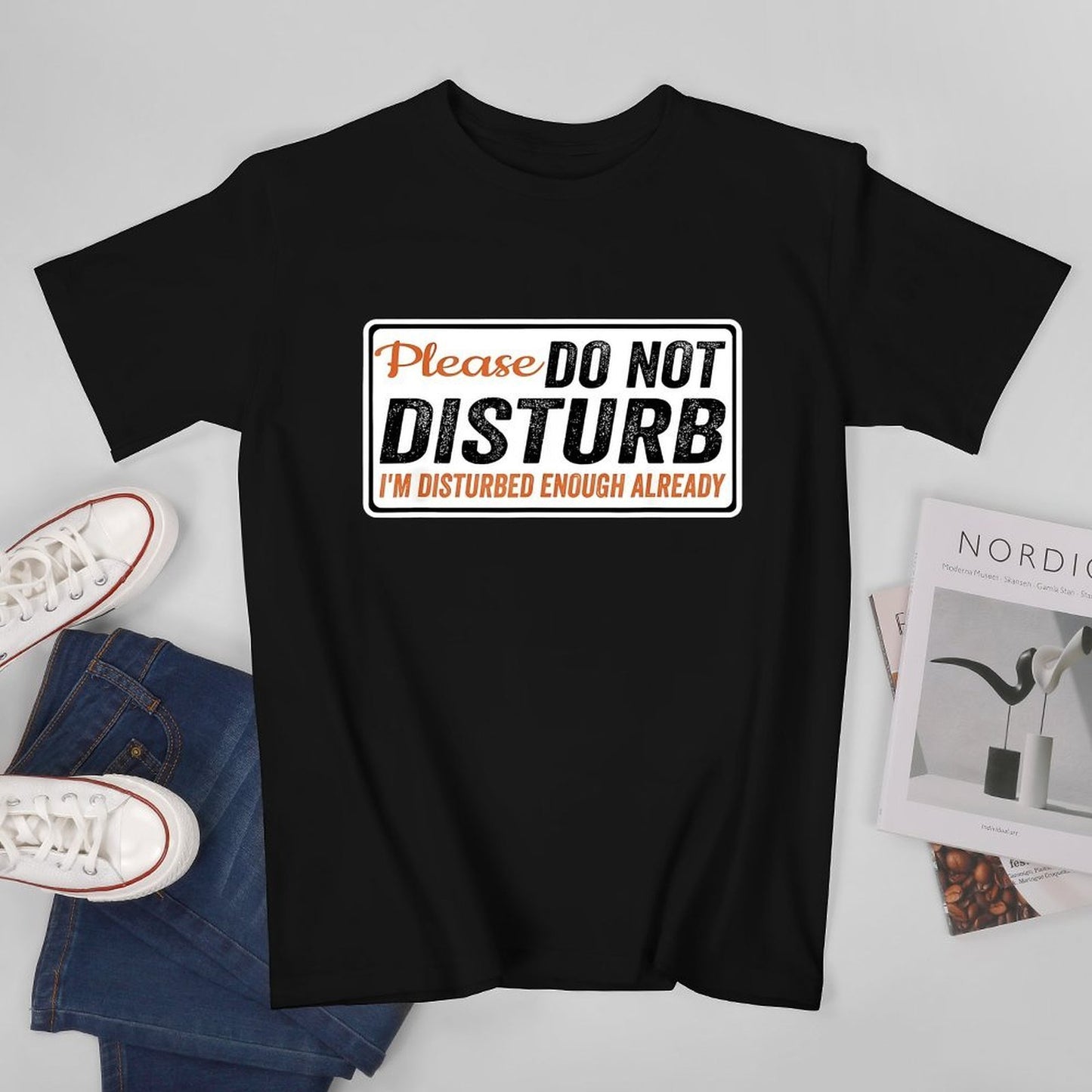 Inkmay Casual Cotton T-shirt Please Do Not Disturb I Unisex T-shirtSimpleFit StreetFit T-Shirt